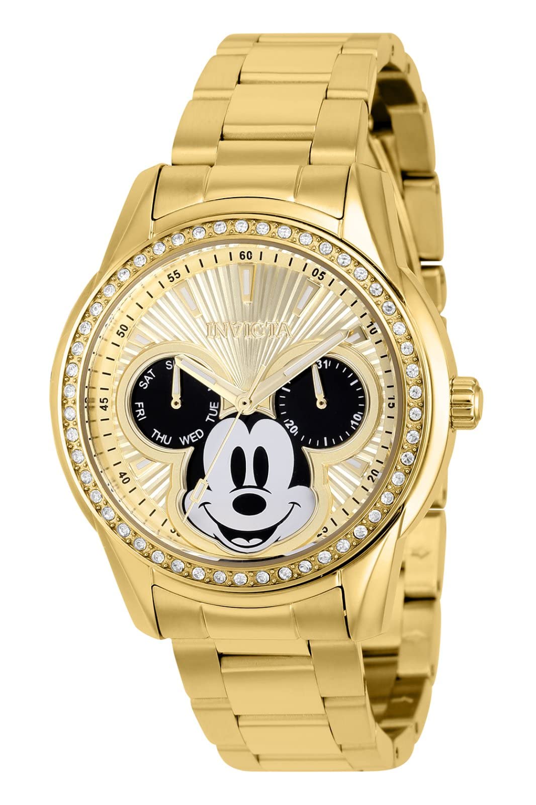 Invicta Women's 37826 Gold-Tone Disney Mickey Mouse Limited Edition 38mm Watch – Perfect for Disney Fans, Collectors & Fashionable Gifts