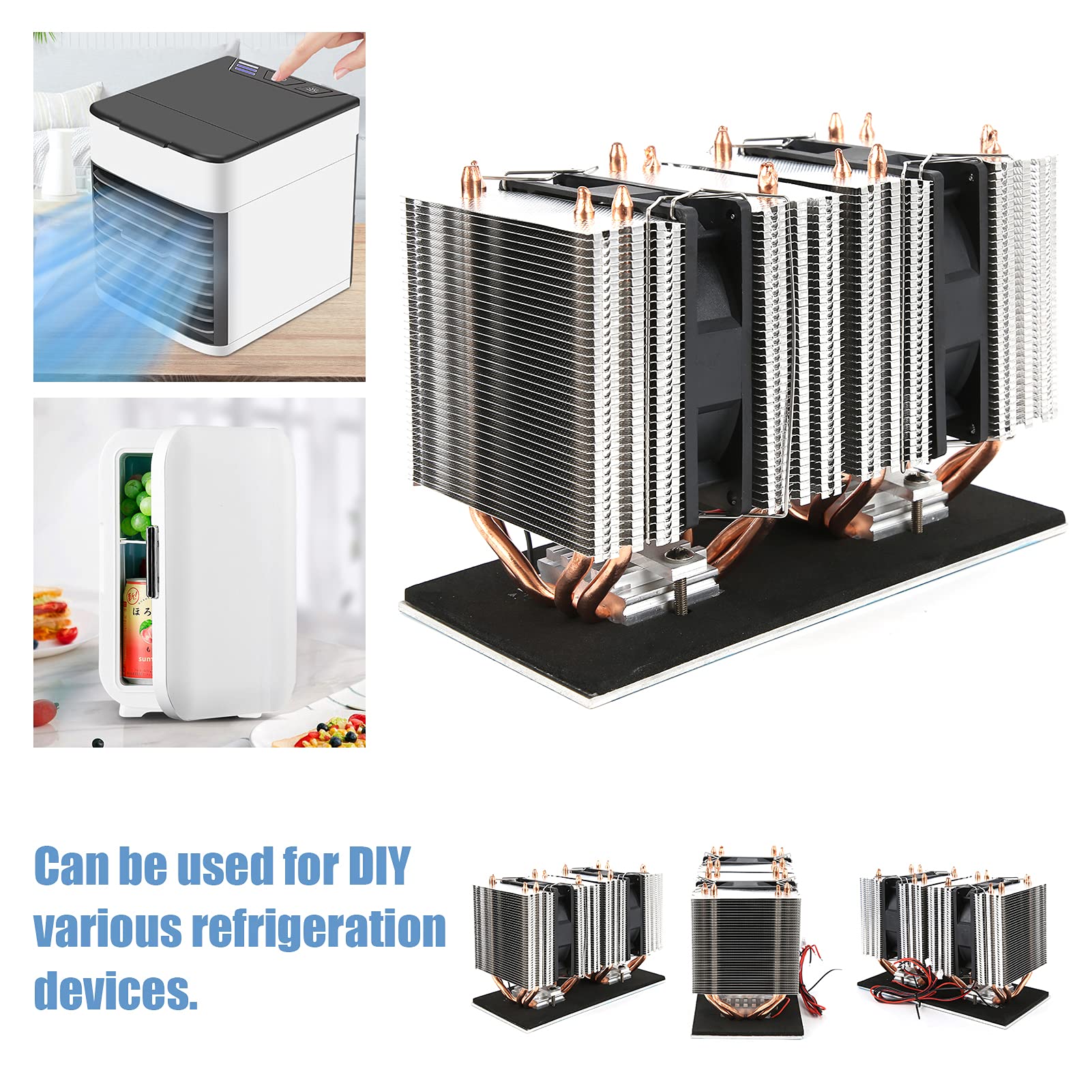 240W 12V Thermoelectric Refrigeration Cooler with Large Aluminum Alloy Fins - Durable & Practical for Pet Refrigerators, Camping, and Car Travel
