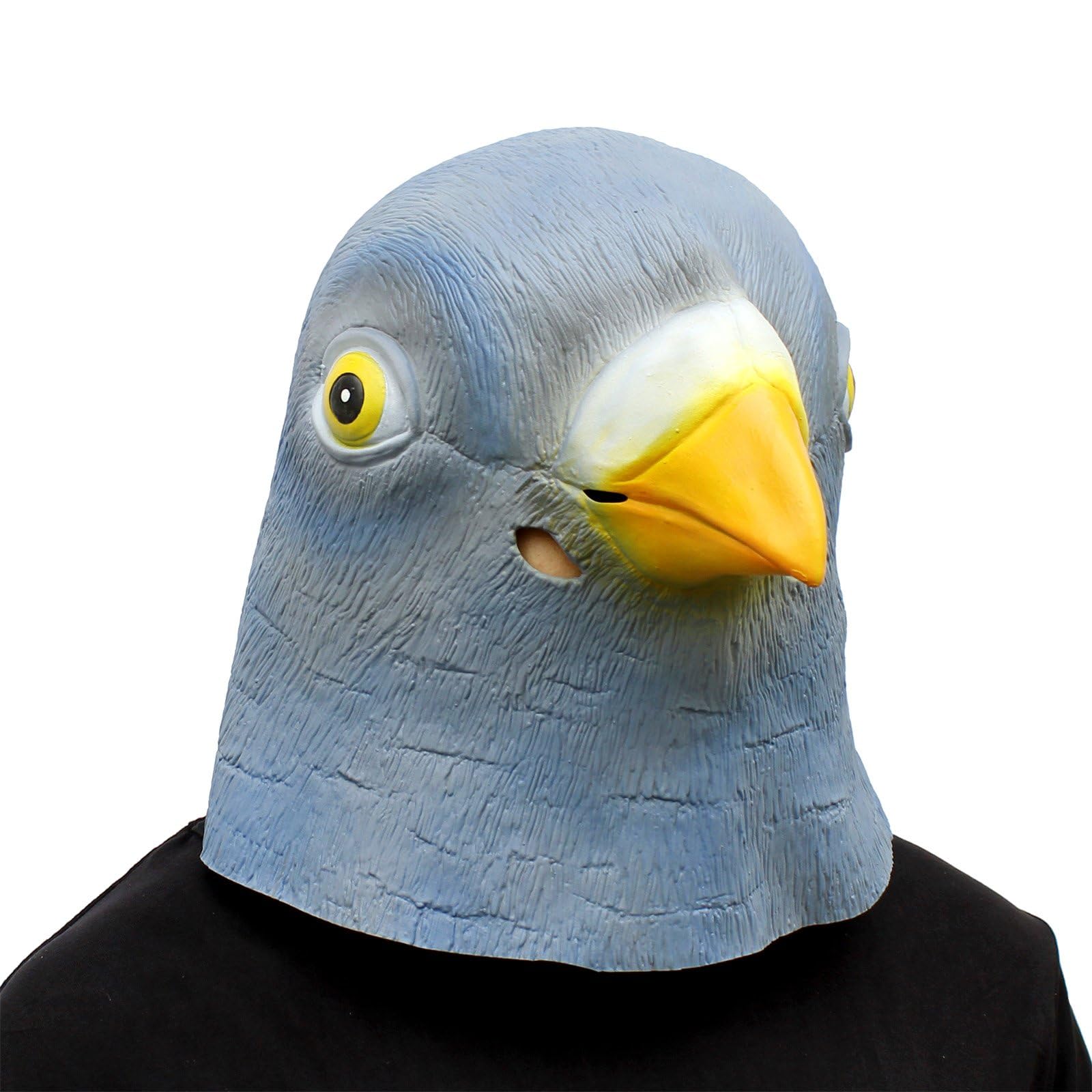 CreepyParty Latex Pigeon Mask - Realistic Bird Head Costume for Halloween, Cosplay & Costume Parties | Funny Animal Mask for Pranks, Festivals & Themed Events