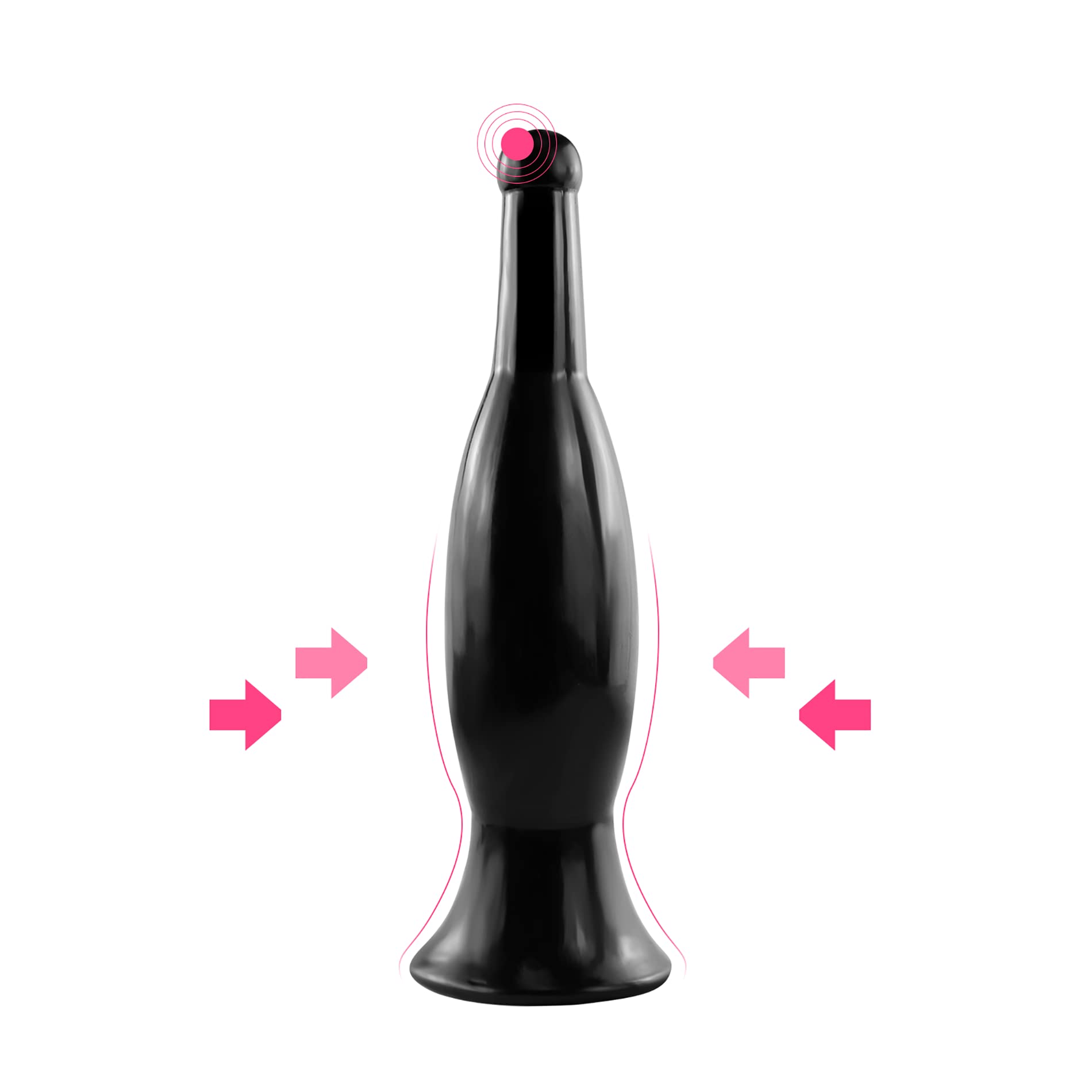 Realistic 8-Inch Anal Plug with Smooth Silicone - Beginner Friendly Black Butt Plug for Women - Perfect for Solo Play & Couples Intimacy