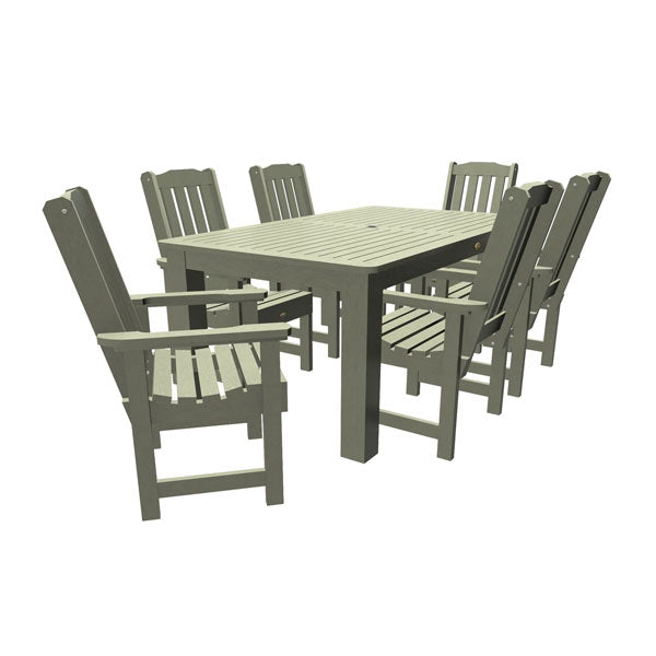 Lehigh 7-Piece Rectangular Outdoor Dining Set - Patio Furniture for Garden, Backyard, Poolside & BBQ Gatherings