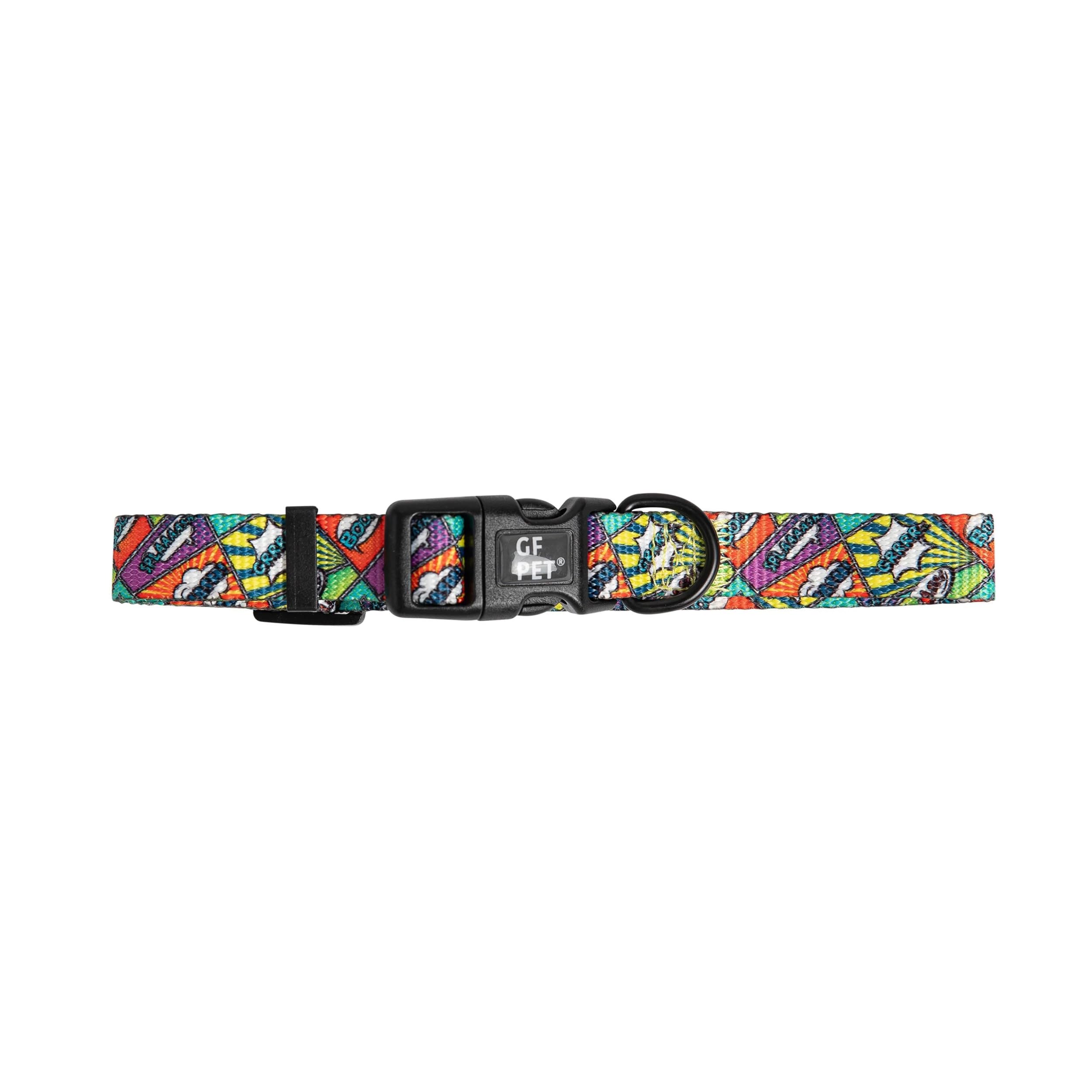 Comic Book Print Dog Collar for Small Dogs - Durable & Stylish Pet Accessory for Walking, Training & Daily Use
