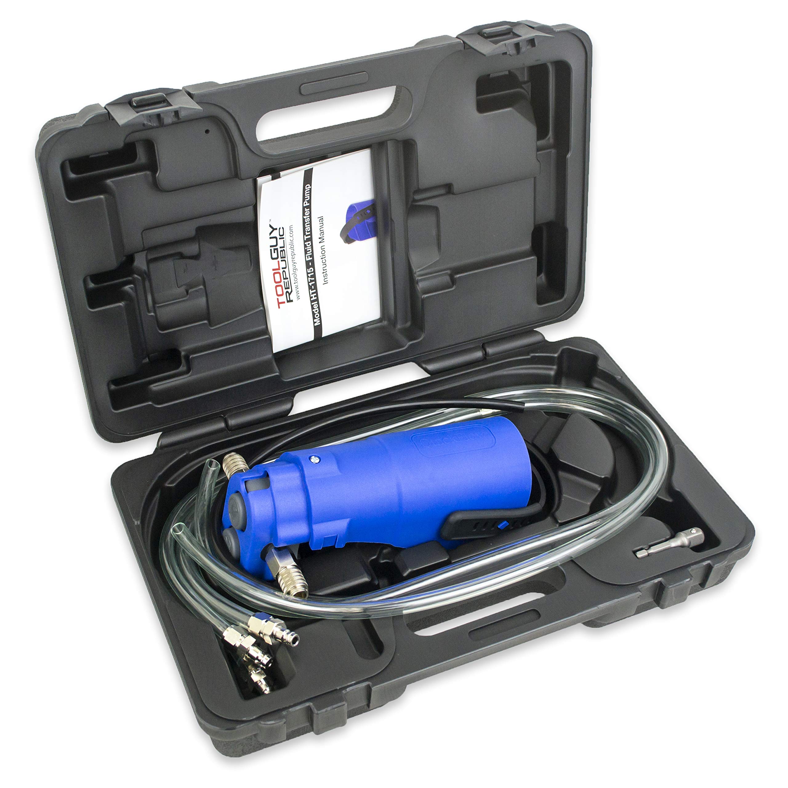 Tool Guy Republic Fluid Transfer Pump - Air Ratchet & Cordless Drill Powered for Automotive, Marine & Industrial Fluid Transfer