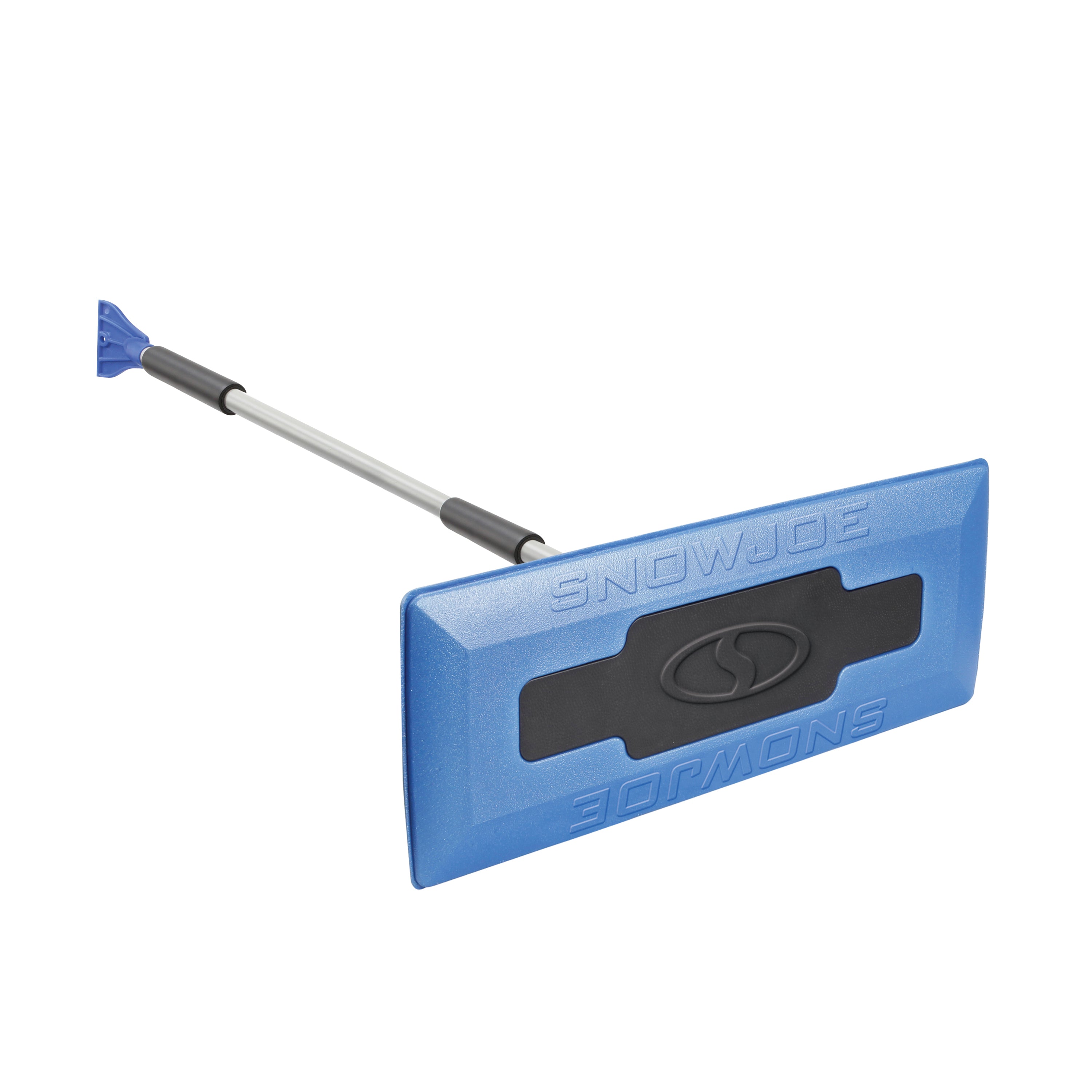 Snow Joe SJBLZD JMB SJB 2-in-1 Telescoping Jumbo Snow Broom and Ice Scraper | 19-Inch Winter Car Snow Brush for Windshield & Vehicle Cleaning | Perfect for Trucks, SUVs & Home Use