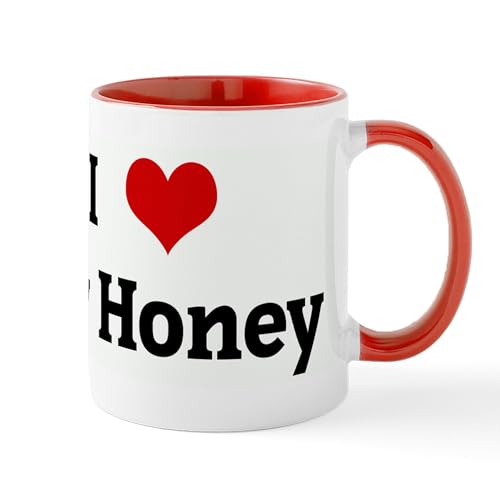 White/Red Inside - I Love My Honey Mug