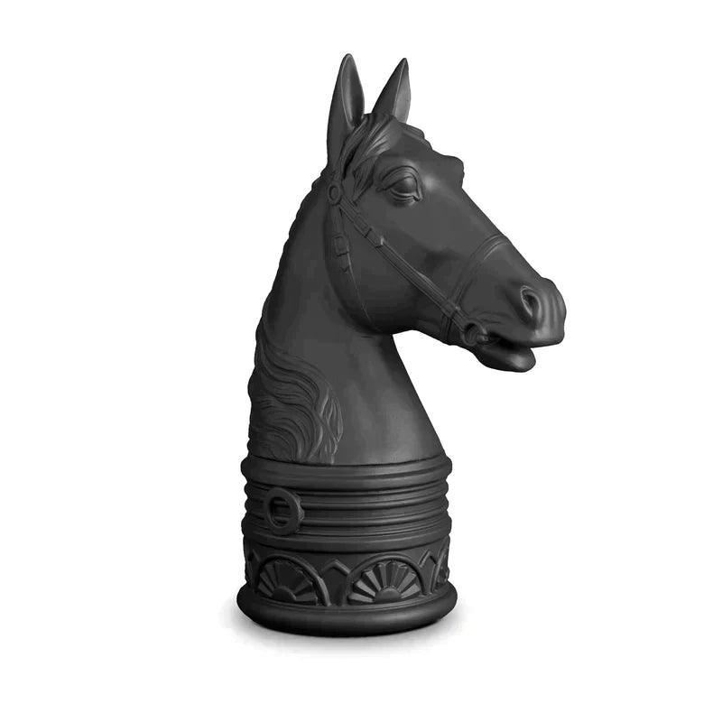 Black Horse Bookends - Elegant and Sturdy Book Holders for Home, Office, and Library Decor