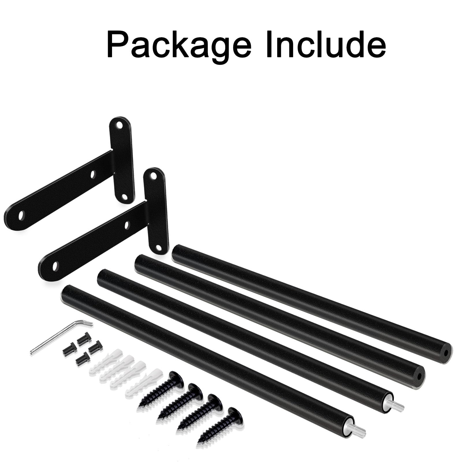 24 Inch Double Towel Bar - Stainless Steel Wall Mounted Bathroom Towel Rack Holder with Matte Black Finish | Perfect for Bathrooms, Kitchens & Laundry Rooms