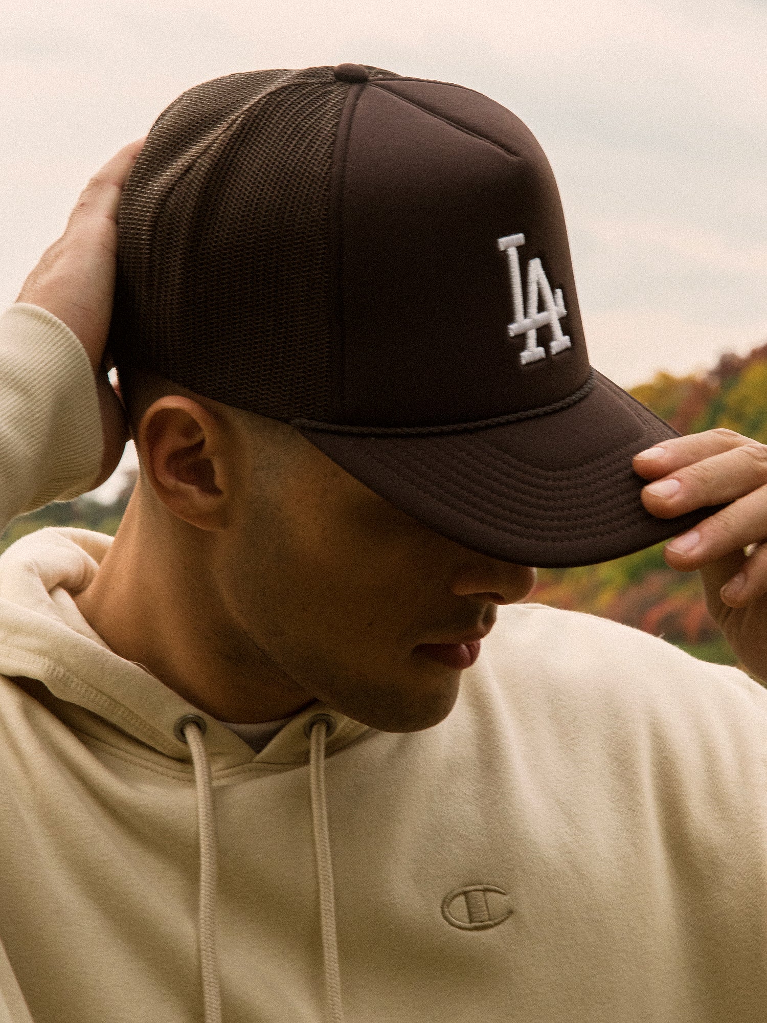47 Brand MLB Los Angeles Dodgers Foam Front Trucker Hat - Adjustable Snapback for Baseball Fans, Outdoor Sports & Casual Wear