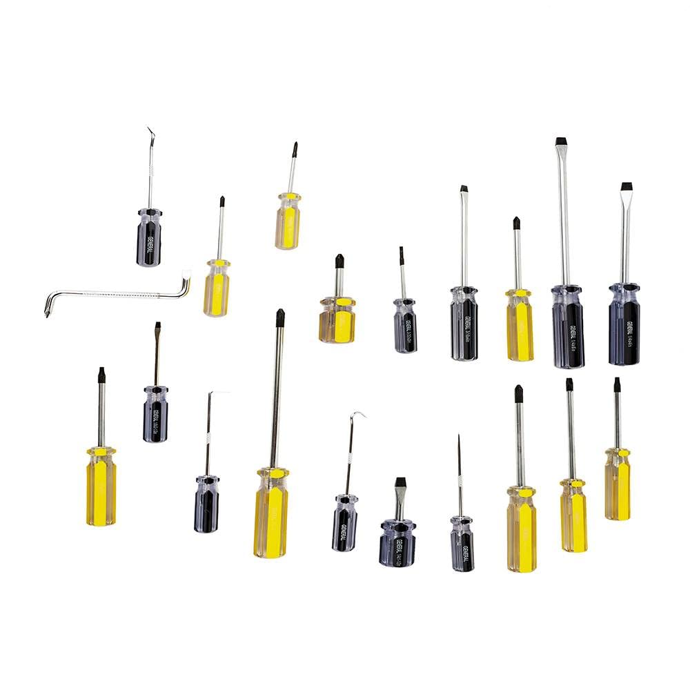 General Tools 20-Piece Screwdriver & Pick Set (WS-0205) for Home & Auto Repair