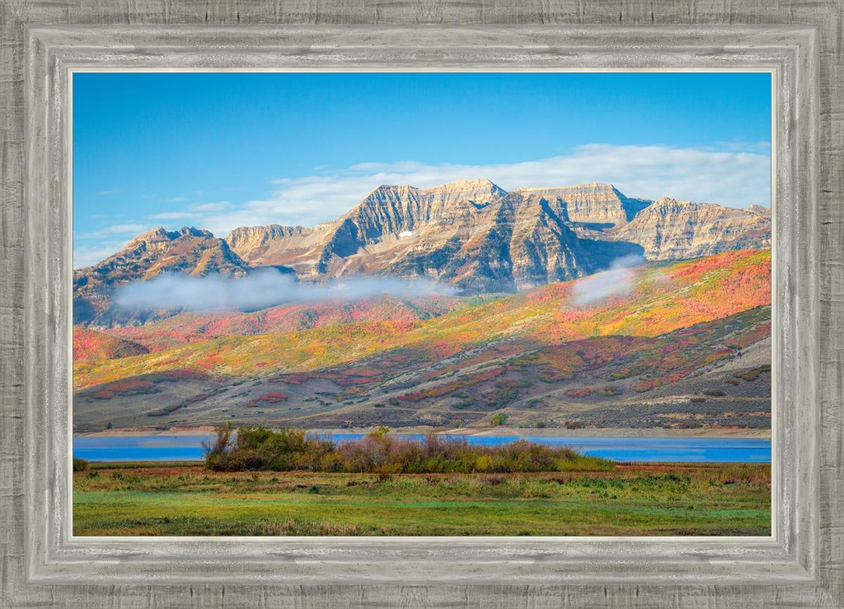 Autumn Splendor Over Timpanogos - Stunning Fall Landscape Photography Print for Home & Office Wall Decor | Perfect for Living Rooms, Bedrooms & Gifts