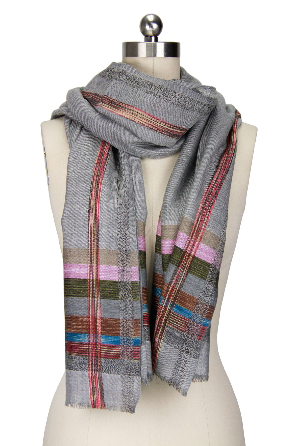 Stylish Plaid Border Scarf for Women - Soft Winter Fashion Accessory - Perfect for Cold Weather, Office & Holiday Outfits
