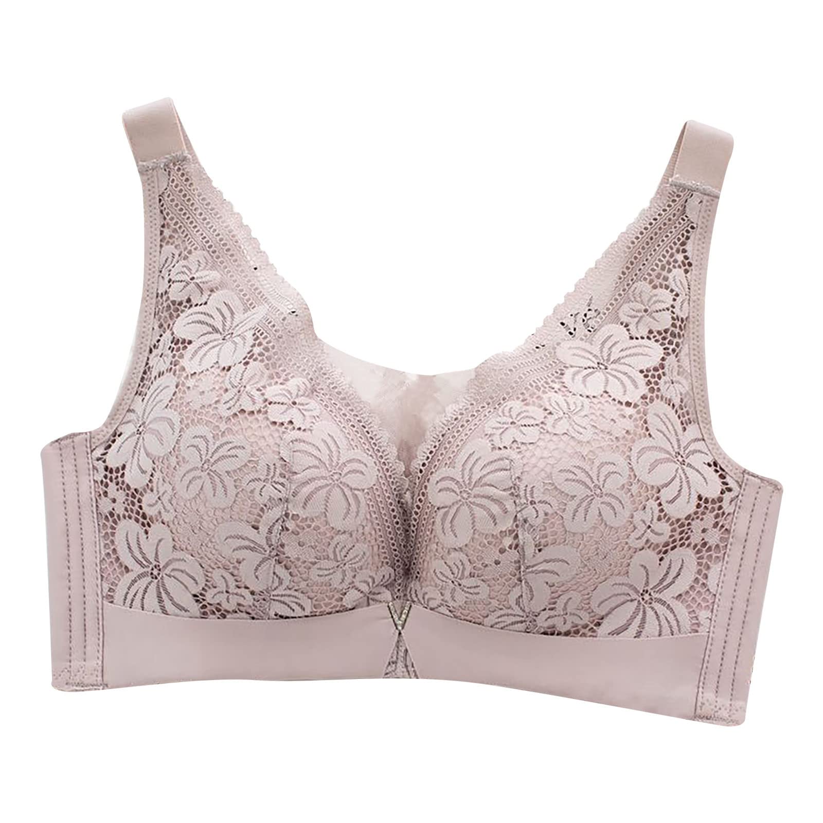 Strappy Seamless Cropped Bras for Women - Lightly Lined Push Up Bralette & T-Shirt Bra for Full Figure - Perfect for Daily Wear, Yoga, Workouts and Layering Under Clothes
