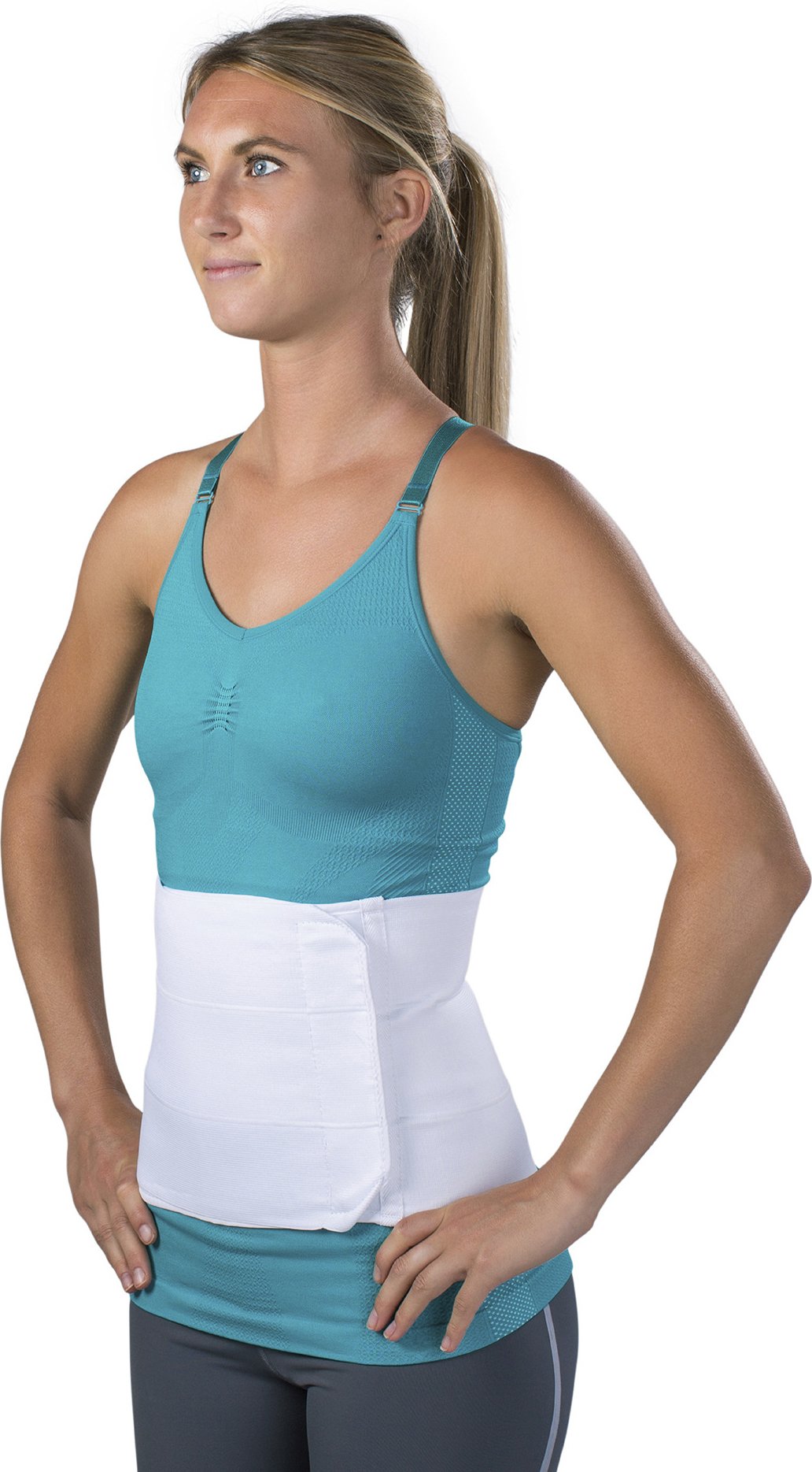 DonJoy Premium 9-Inch 3-Panel Elastic Abdominal Binder for Post-Surgery Recovery & Hernia Support - Comfortable Medical Belt for Men & Women