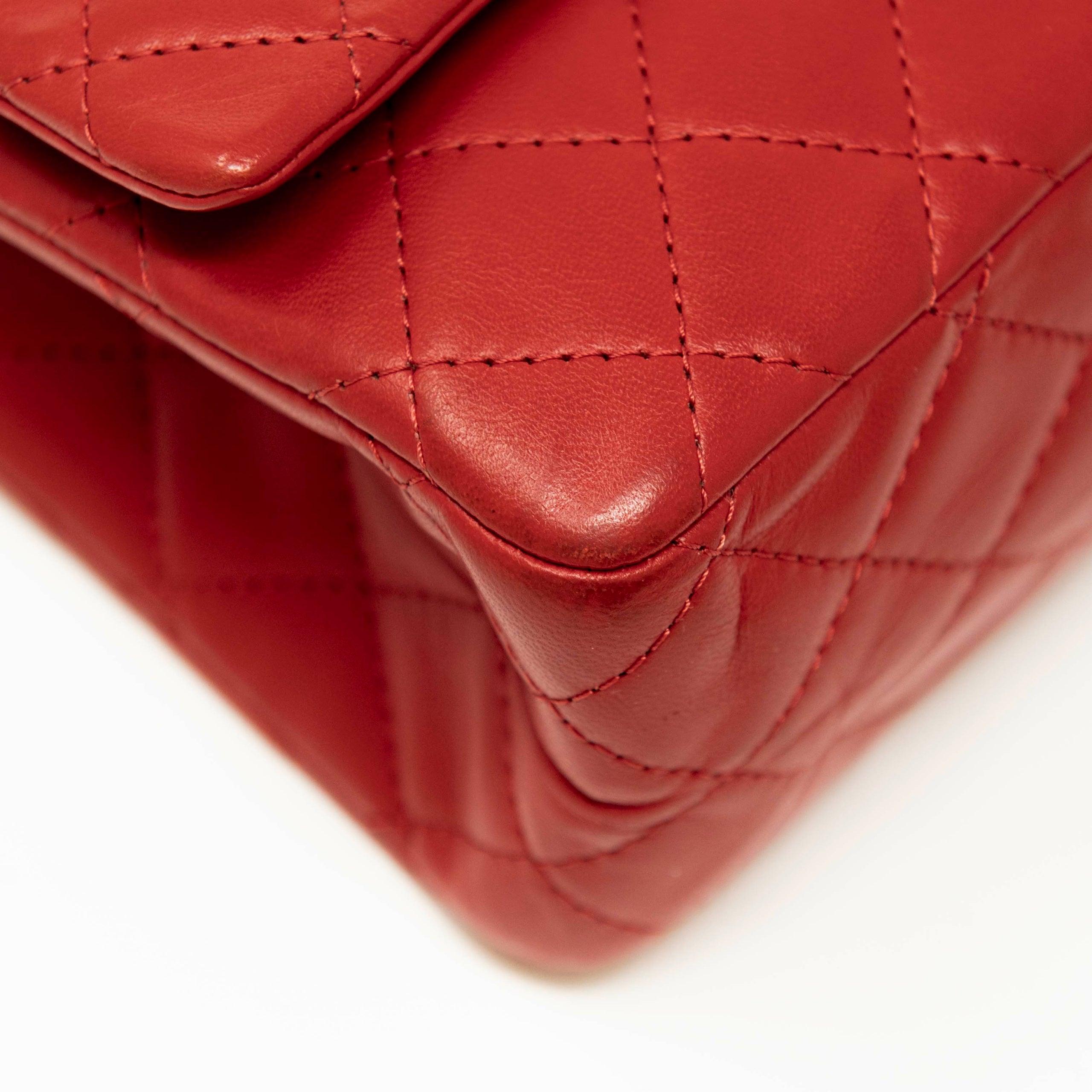 Authentic Chanel Red Lambskin 2.55 Reissue 226 Flap Bag - Luxury Designer Handbag for Women, Perfect for Date Night & Special Occasions