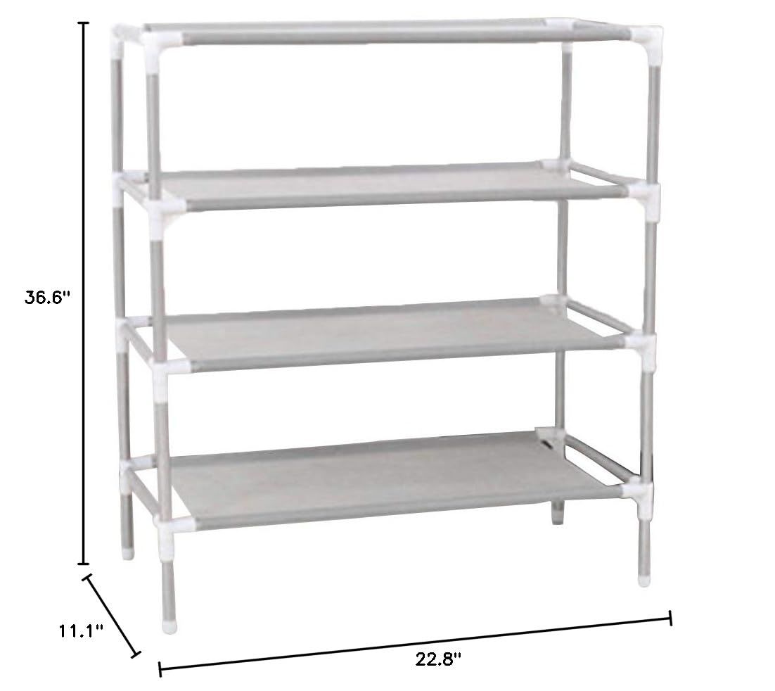 Portable Shoe Rack Organizer - 5-Tier Removable Storage Shelf for Closet, Entryway & Hallway | Lightweight & Easy to Install | Space-Saving Shoe Cabinet for Home, Dorm & Office Organization
