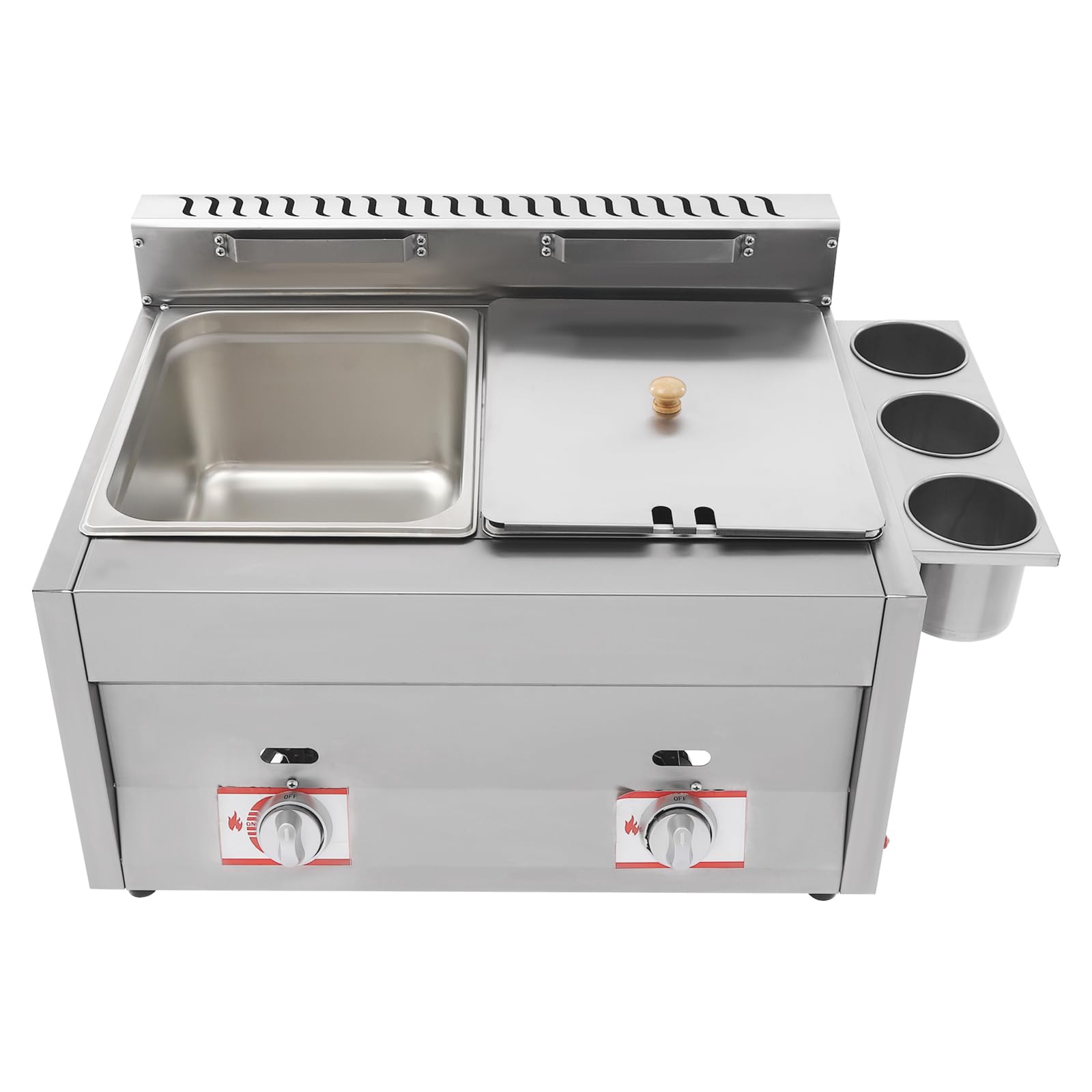 12L Dual Tank Commercial LPG Gas Deep Fryer with 2 Fry Baskets - High Capacity Stainless Steel Countertop Frying Machine for Restaurants, Fast Food Stands & Supermarkets - Perfect for French Fries, Chicken Wings & Seafood Cooking