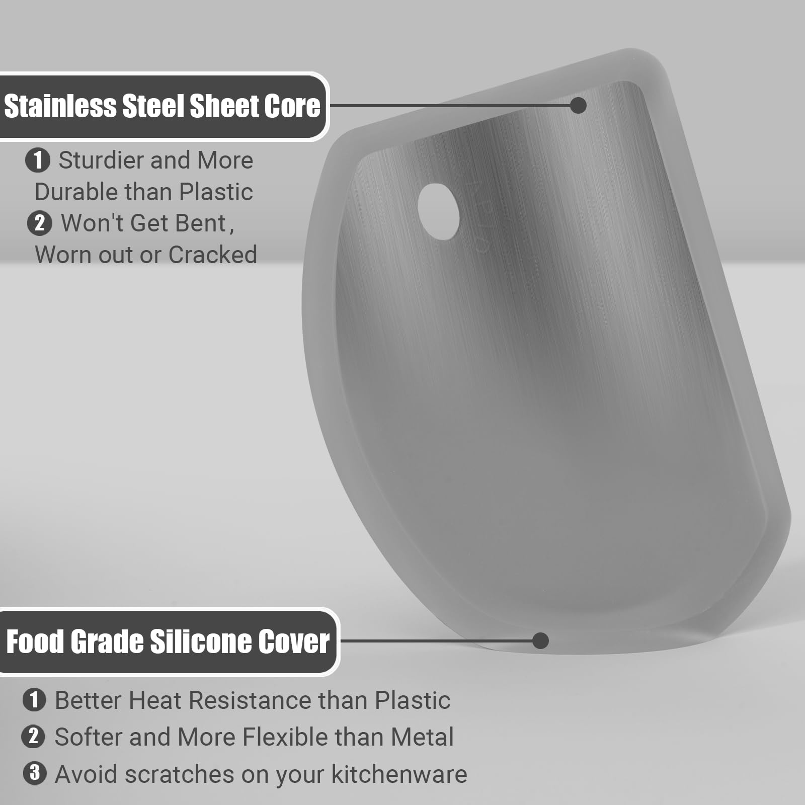 Flexible Curved Edge Silicone Bowl Scraper (5.98