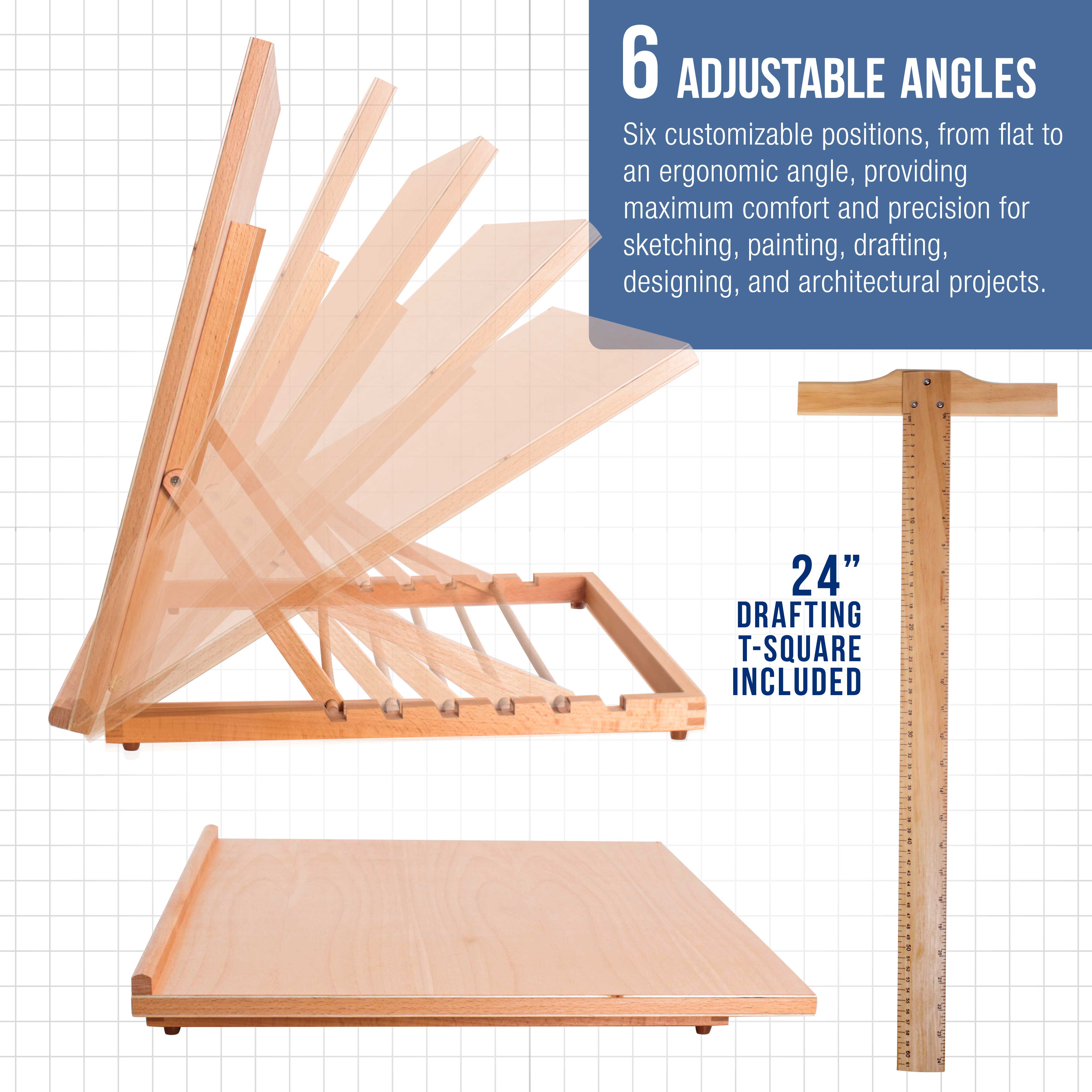 Adjustable Beechwood Drawing Board 26