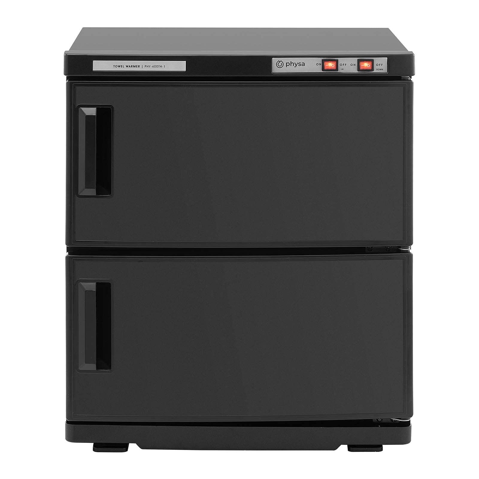 Physa PHY-400TH-1 Black UV Sterilizing Towel Warmer - 450W Fast Heating to 70°C for Spa, Salon & Home Use - Compact Cosmetic & Compress Warmer for Facial, Massage & Beauty Treatments