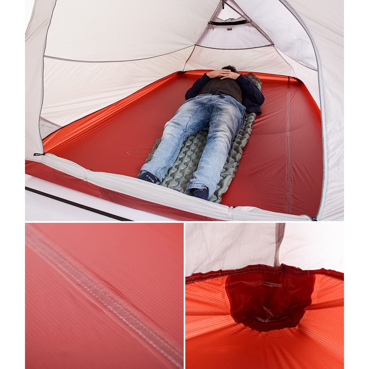SEFAX 3-Person Camping Tent - Lightweight Portable Family Tent with Windproof Fabric, Easy Setup for Camping, Hiking, Backpacking & Outdoor Adventures | Perfect for Family Trips, Weekend Getaways and Wilderness Exploration