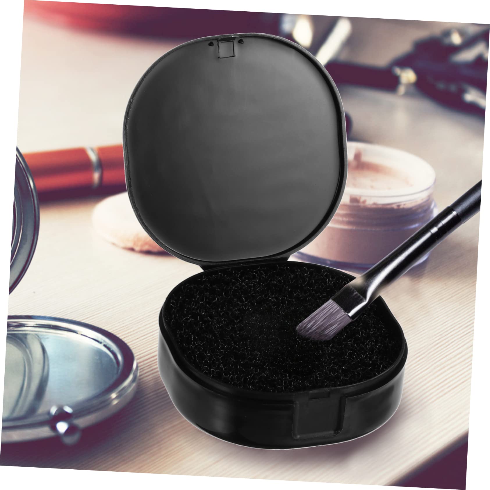 FOMIYES 3-Piece Makeup Brush Cleaning Kit with Sponge Set - Reusable Eyeshadow Brush Cleaner for Quick & Easy Cleaning - Perfect for Busy Mornings & Professional Makeup Artists