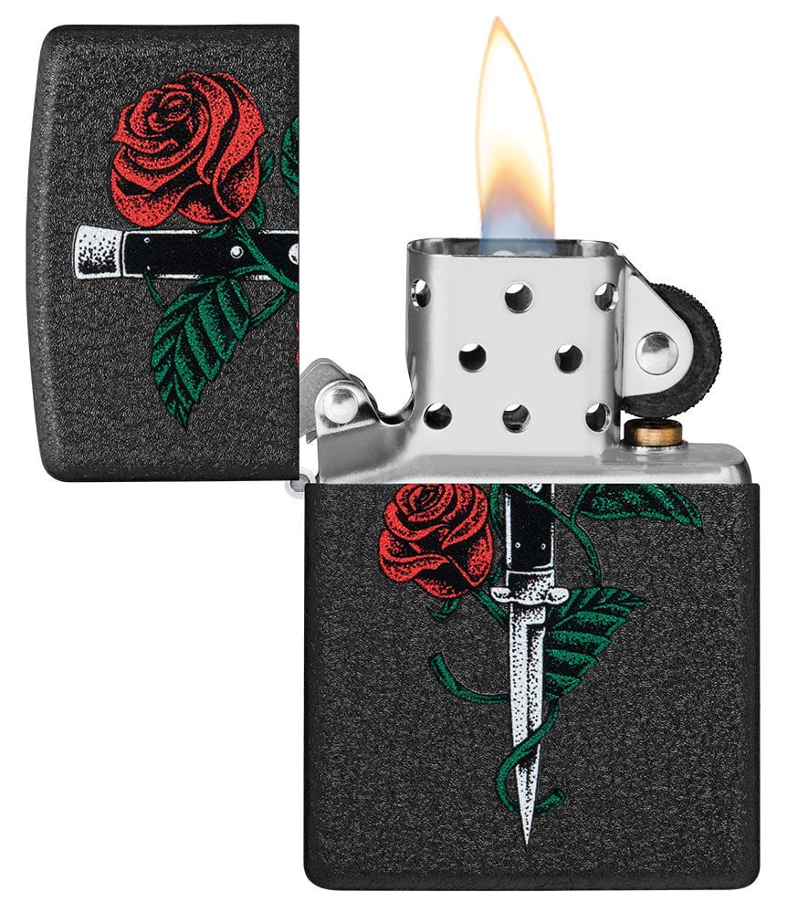 Rose Dagger Tattoo Design - Unique Floral Dagger Tattoo Art for Men & Women | Perfect for Arm, Sleeve, or Back Tattoos