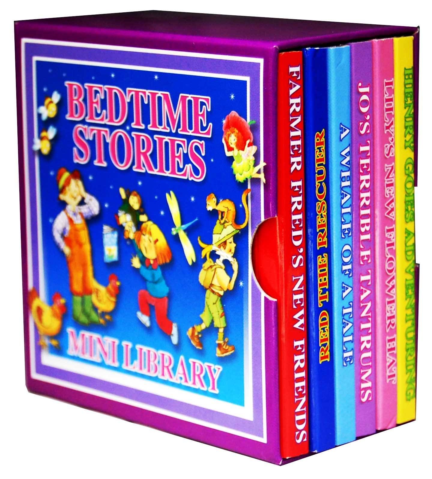 Bedtime Stories Pocket Library - 6 Book Collection Set for Kids Ages 0-5 | Durable Board Books for Toddlers | Perfect for Nighttime Reading, Baby Showers & Early Learning