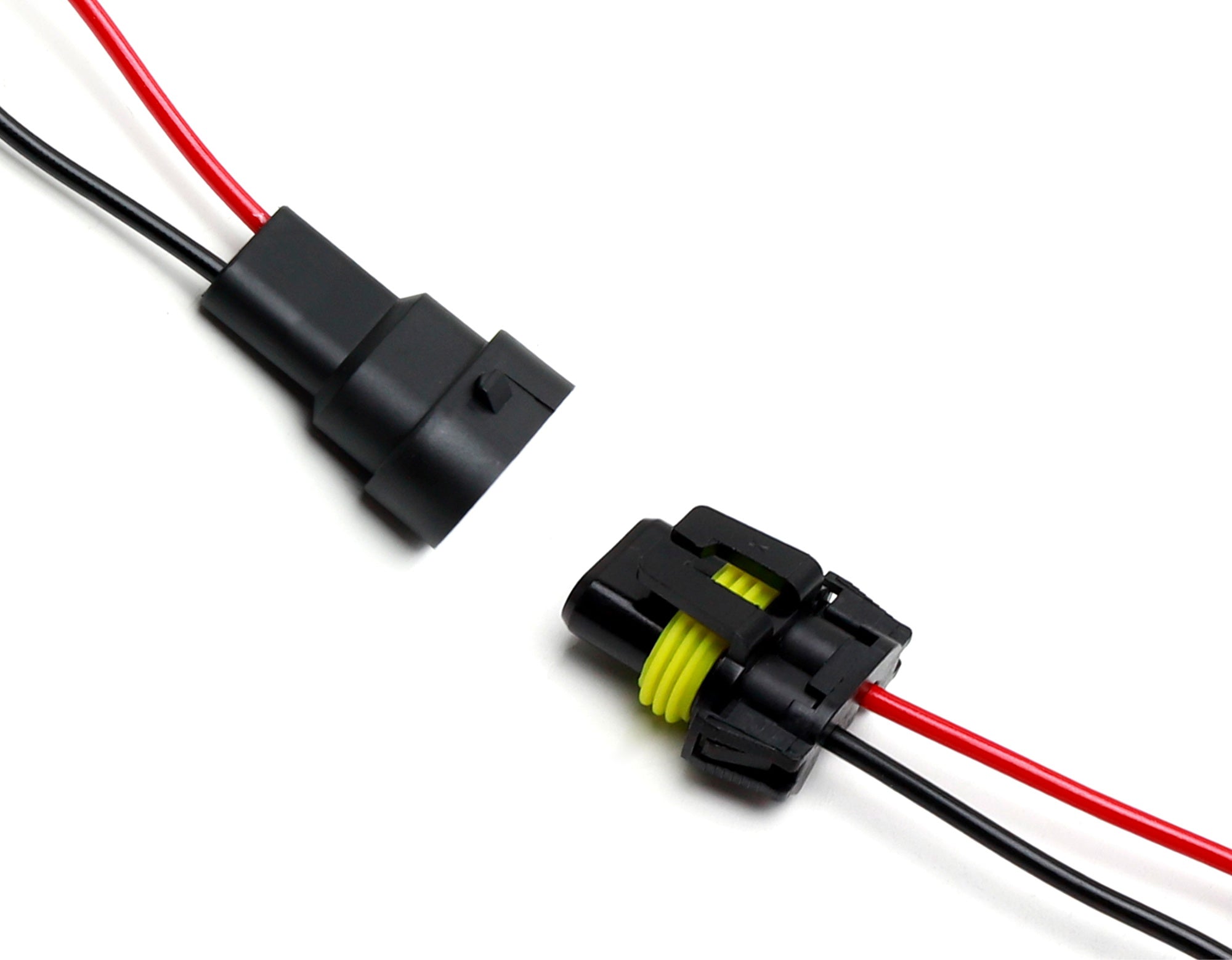 2 Pair 9005/H10/9006 Male to Female Headlight Adapter Connectors with Pigtails - Compatible with Car Headlights & Fog Lights - Easy Installation for DIY Auto Lighting Upgrades