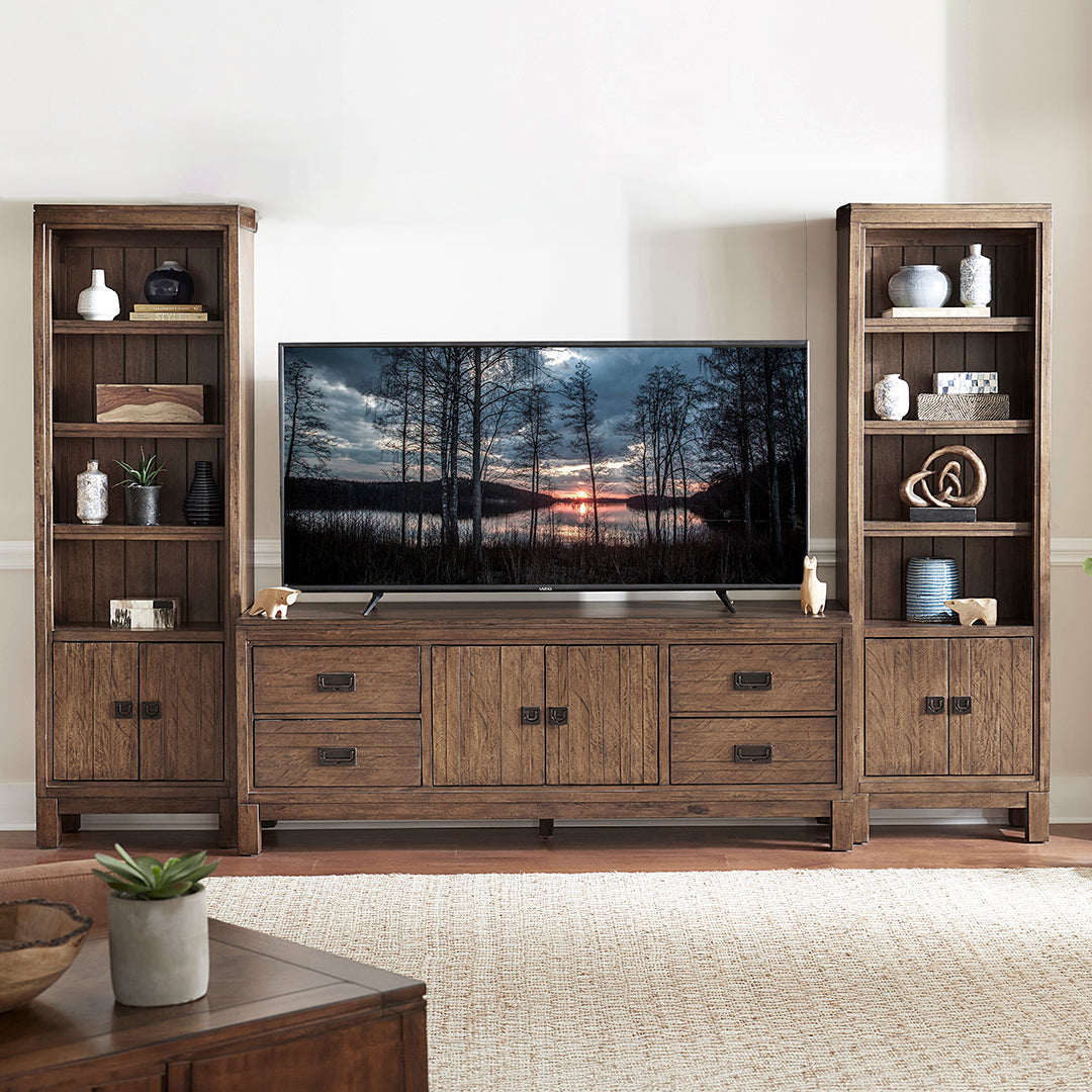 Millers Creek Entertainment Center - Modern TV Stand with Storage for Living Room, Home Theater & Gaming Setup | Wooden Media Console for TVs up to 65 inches