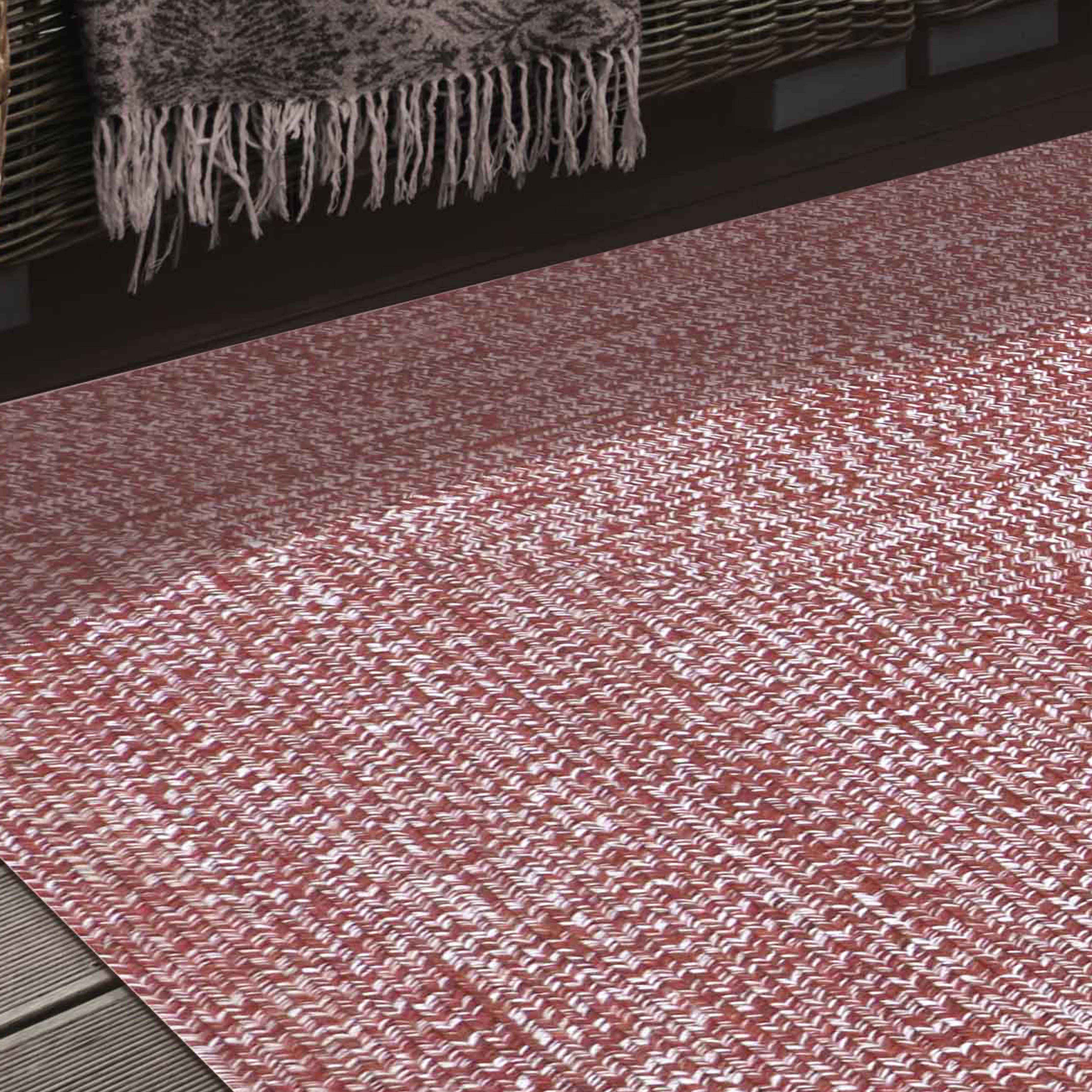 Two-Toned Braided Bohemian Area Rug - Indoor/Outdoor Use for Living Room, Patio & Bedroom Decor
