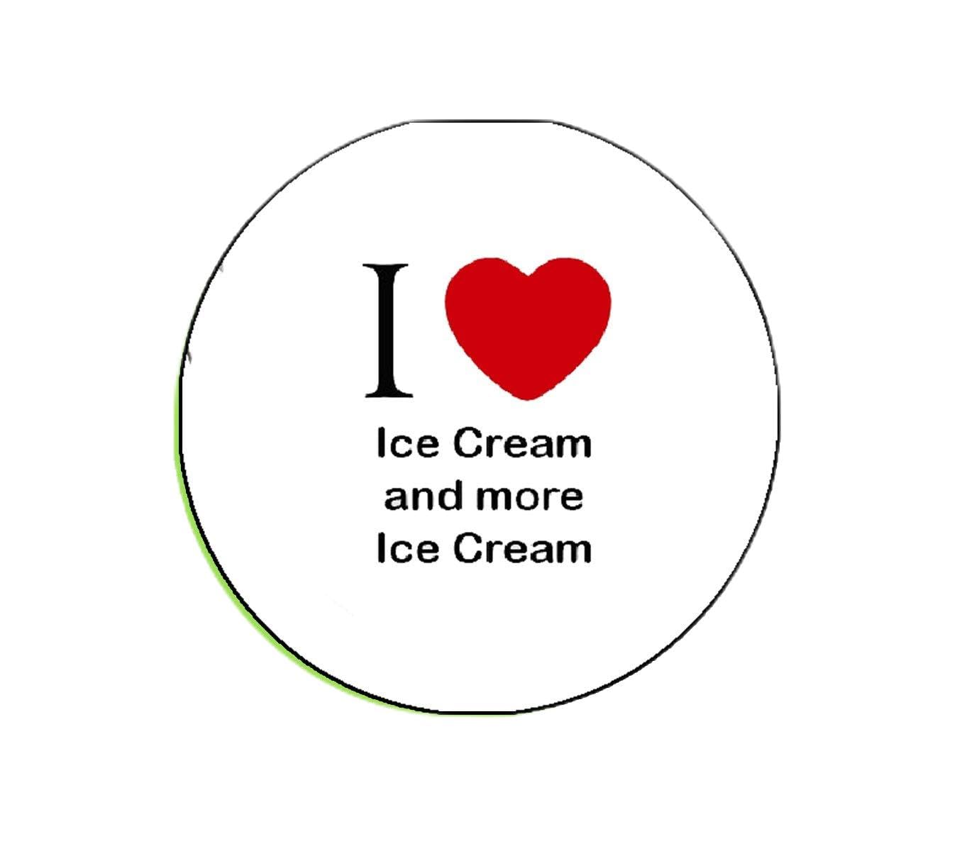I Love Ice Cream Pinback Button - Cute Ice Cream Enamel Pin Badge for Backpacks, Jackets & Gifts - Perfect for Ice Cream Lovers & Summer Fashion Accessories