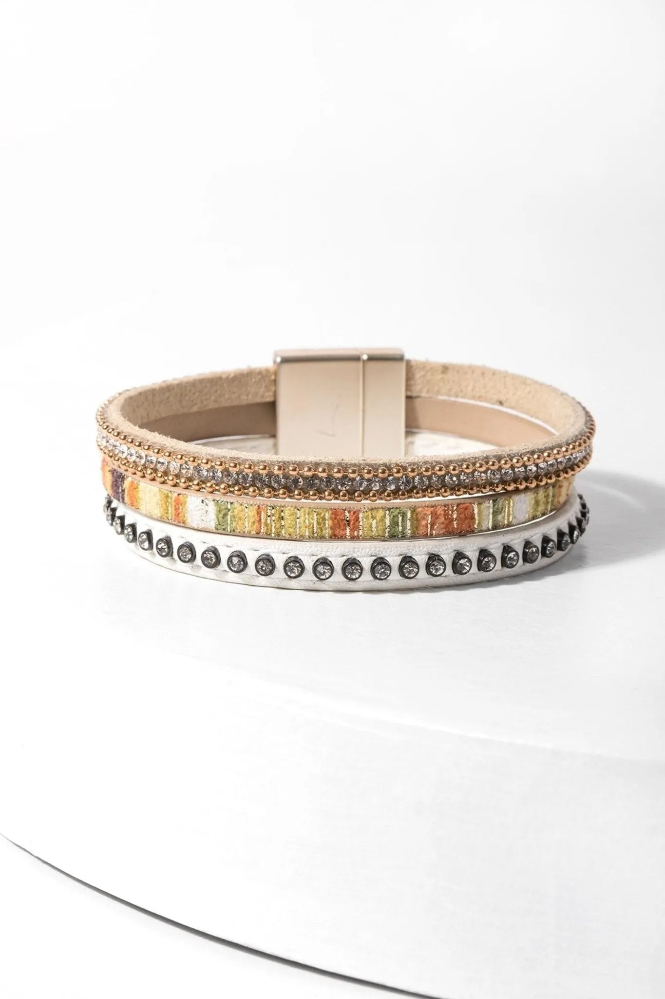 Gemma Leather Bracelet for Women - Handmade Genuine Leather Wristband with Adjustable Knot - Boho Chic Jewelry Gift for Everyday Wear & Special Occasions