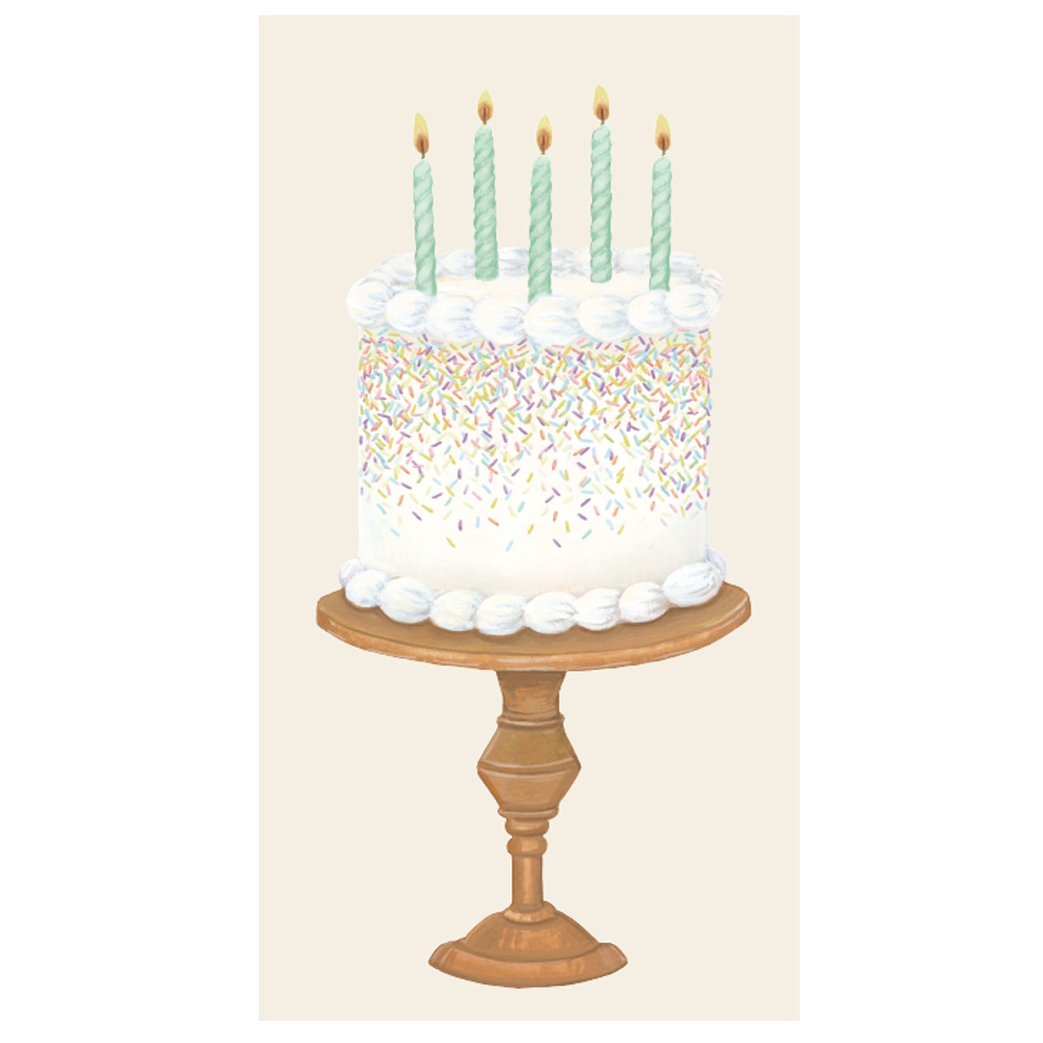Premium Birthday Cake Guest Napkins - 50 Count Disposable Party Napkins for Weddings, Baby Showers & Celebrations