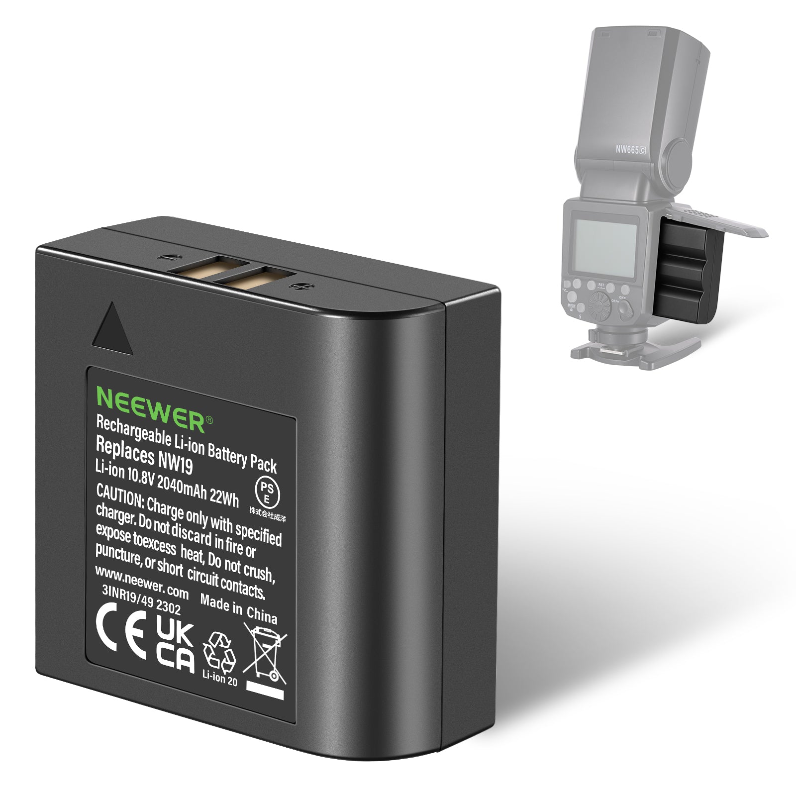 NEEWER NW19 NW665 Camera Battery Pack - Compatible with Canon LP-E6, LP-E6N, LP-E6NH - High Capacity Rechargeable Lithium-Ion Battery for DSLR & Mirrorless Cameras - Perfect for Travel, Photography, and Professional Shoots
