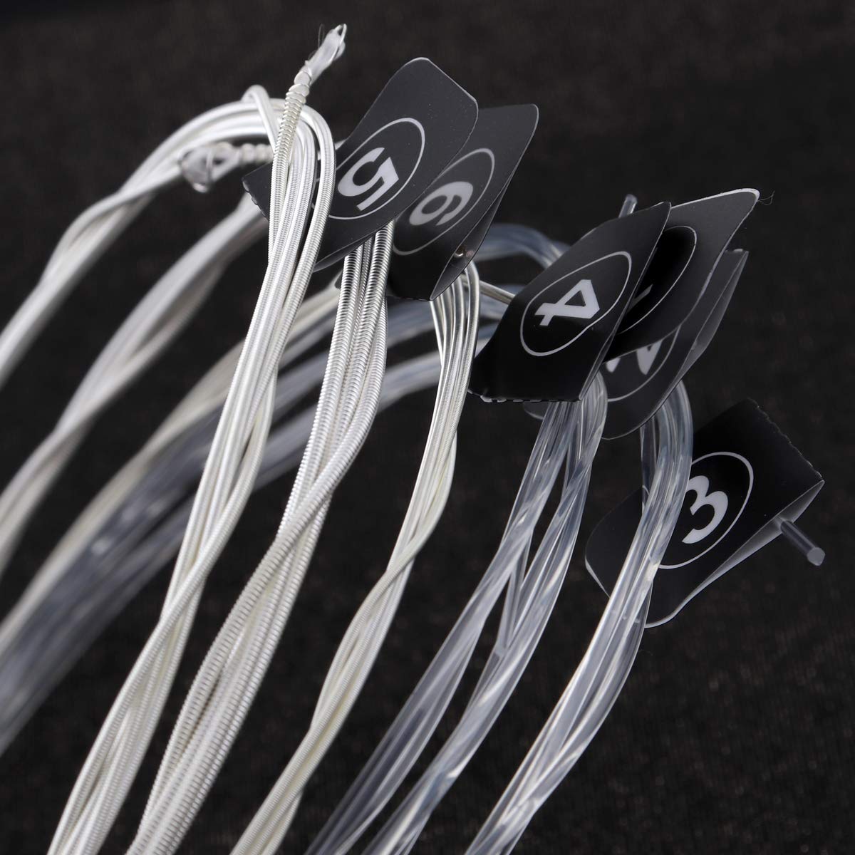 3 Packs Full Set Replacement Orphee NX36 Clear Nylon Silver Plated Classical Guitar Strings - Standard Tension (.028 .032 .040 .030 .035 .043) - Perfect for Beginners, Professionals & Live Performances
