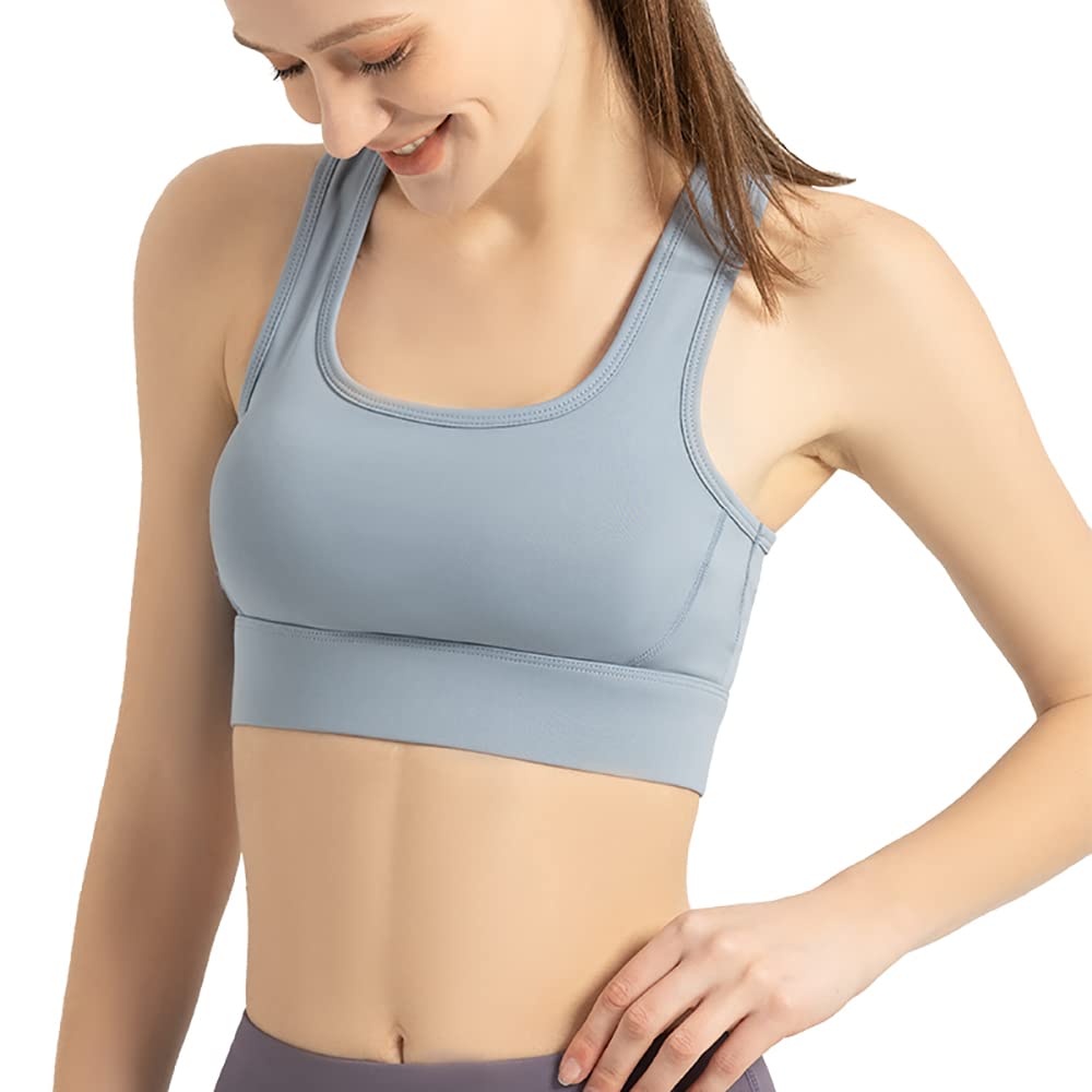 OHYOGA Women's Seamless Sports Bra - High Support Workout Crop Top for Running, Yoga & Gym - Breathable Comfortable Athletic Tank Top WJ021