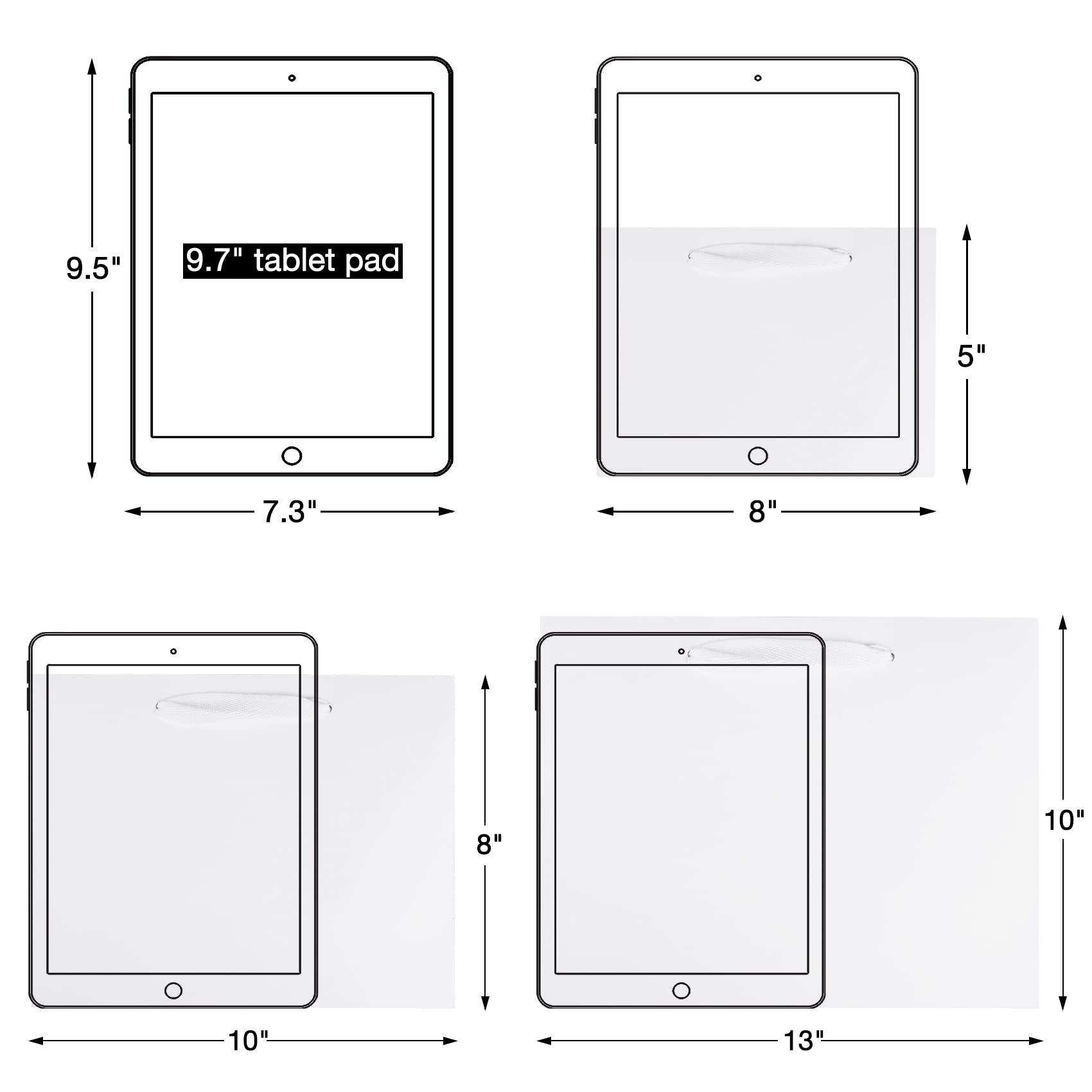 Eco-Friendly White Kraft Paper Gift Bags 10-Pack with Ribbon Handles - 8