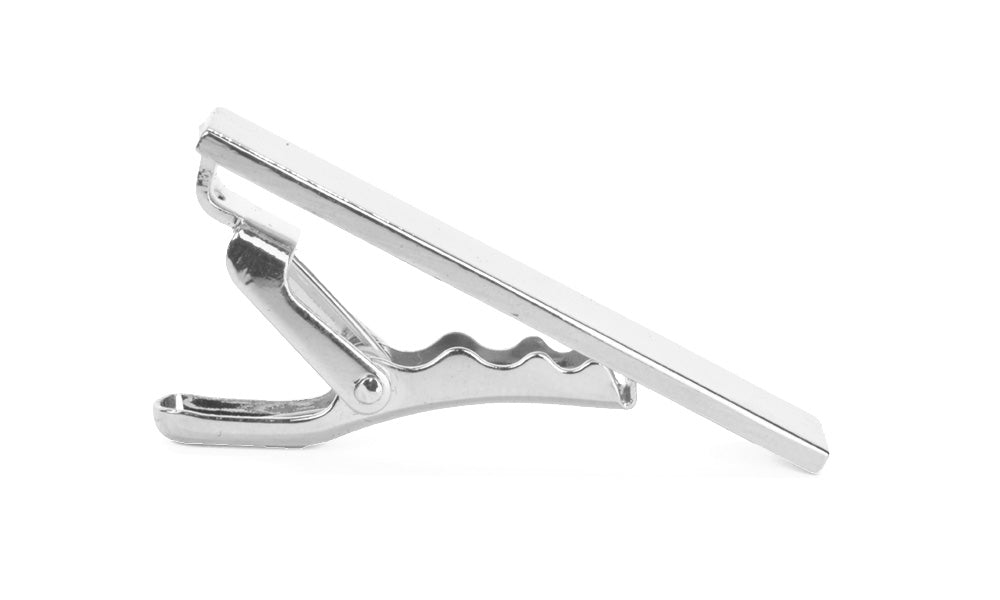Mini Silver Tie Bar for Men - Classic Elegant Tie Clip for Formal Wear & Business Attire - Perfect for Weddings, Office & Special Occasions
