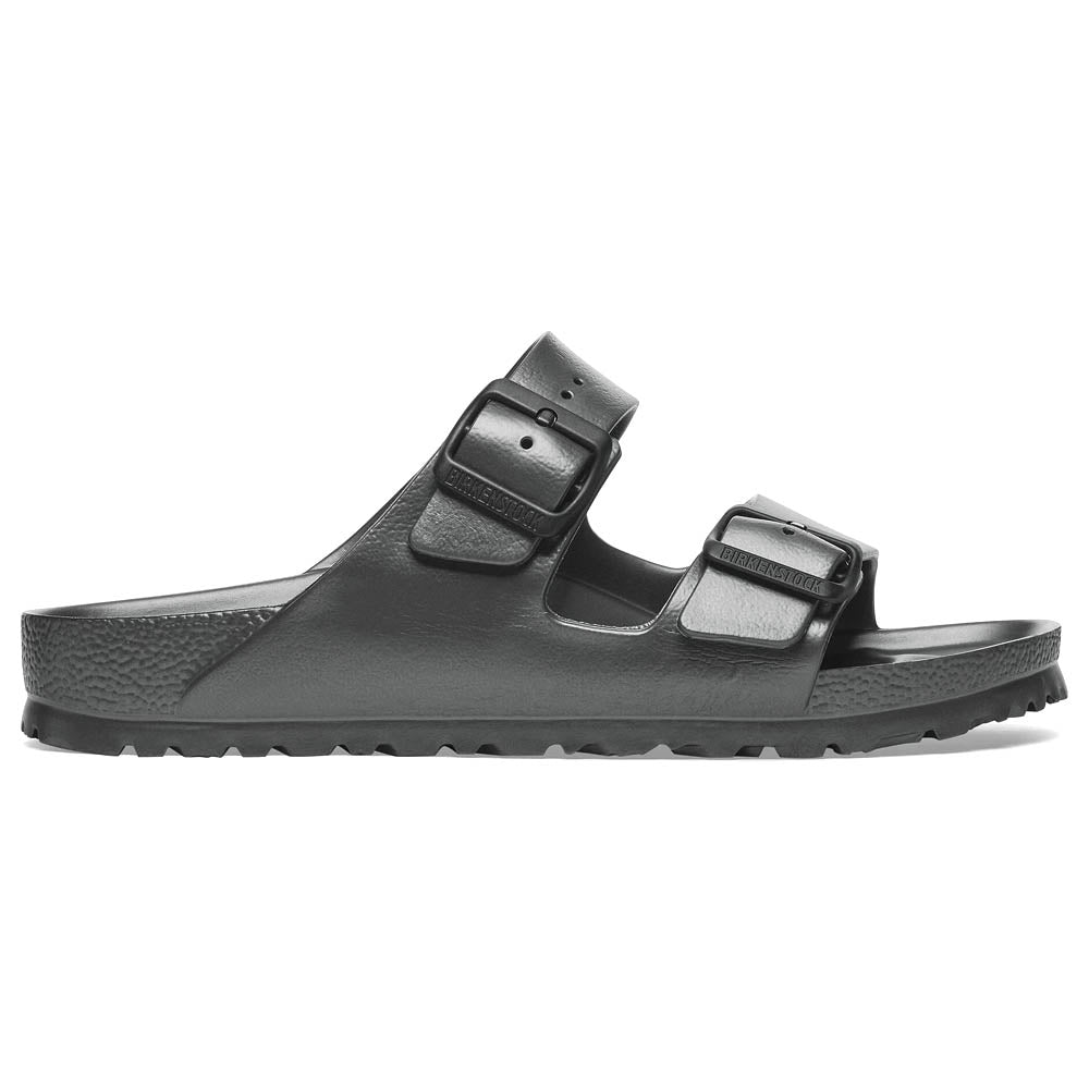 Birkenstock Unisex Arizona EVA Sandals - Narrow Fit, Metallic Anthracite Color | Comfortable & Lightweight for Beach, Pool & Summer Outings