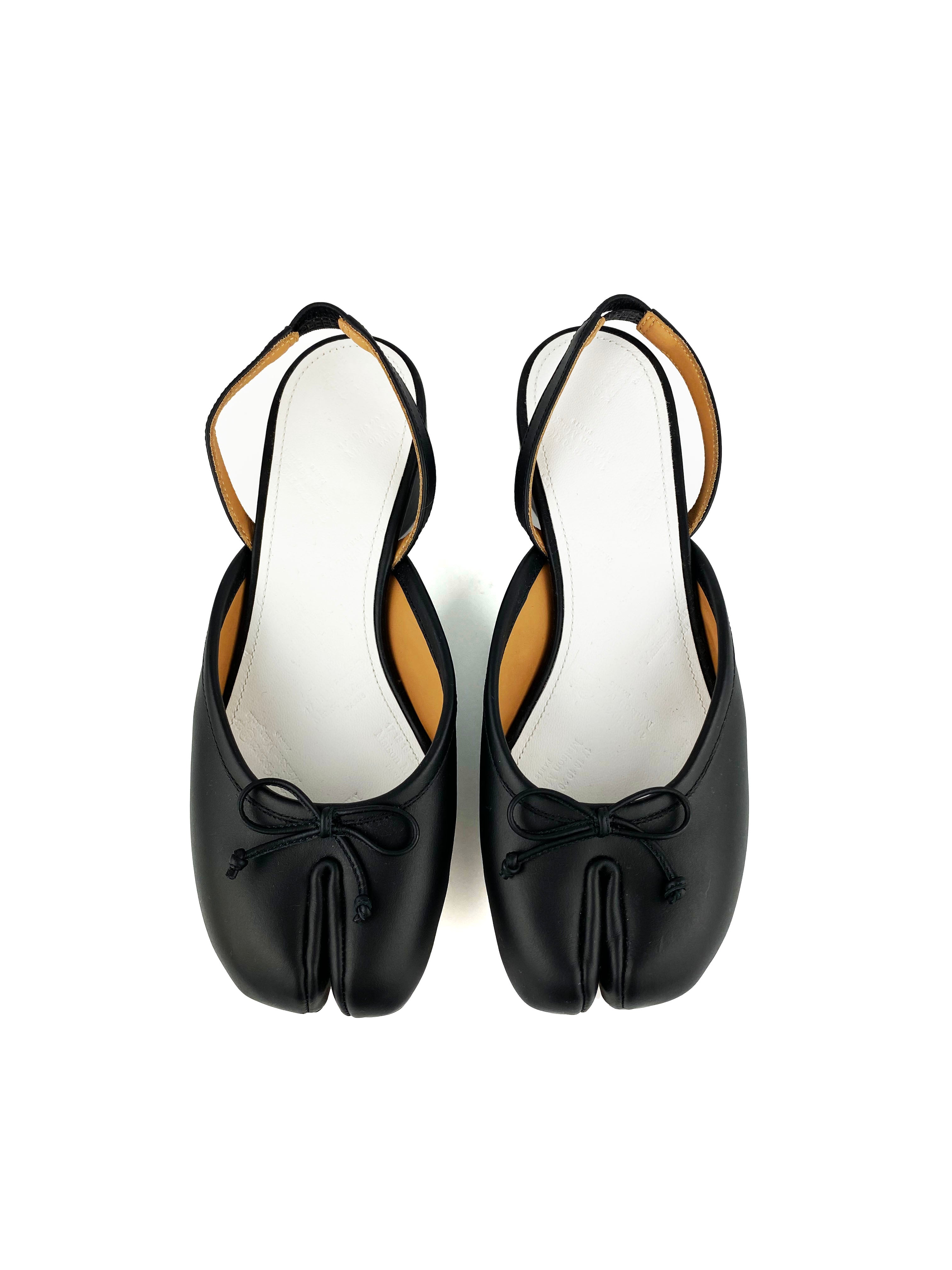 Maison Margiela Tabi Slingback Ballet Flats - Women's Luxury Leather Shoes for Casual & Office Wear | Comfortable Heeled Loafers for Everyday Style
