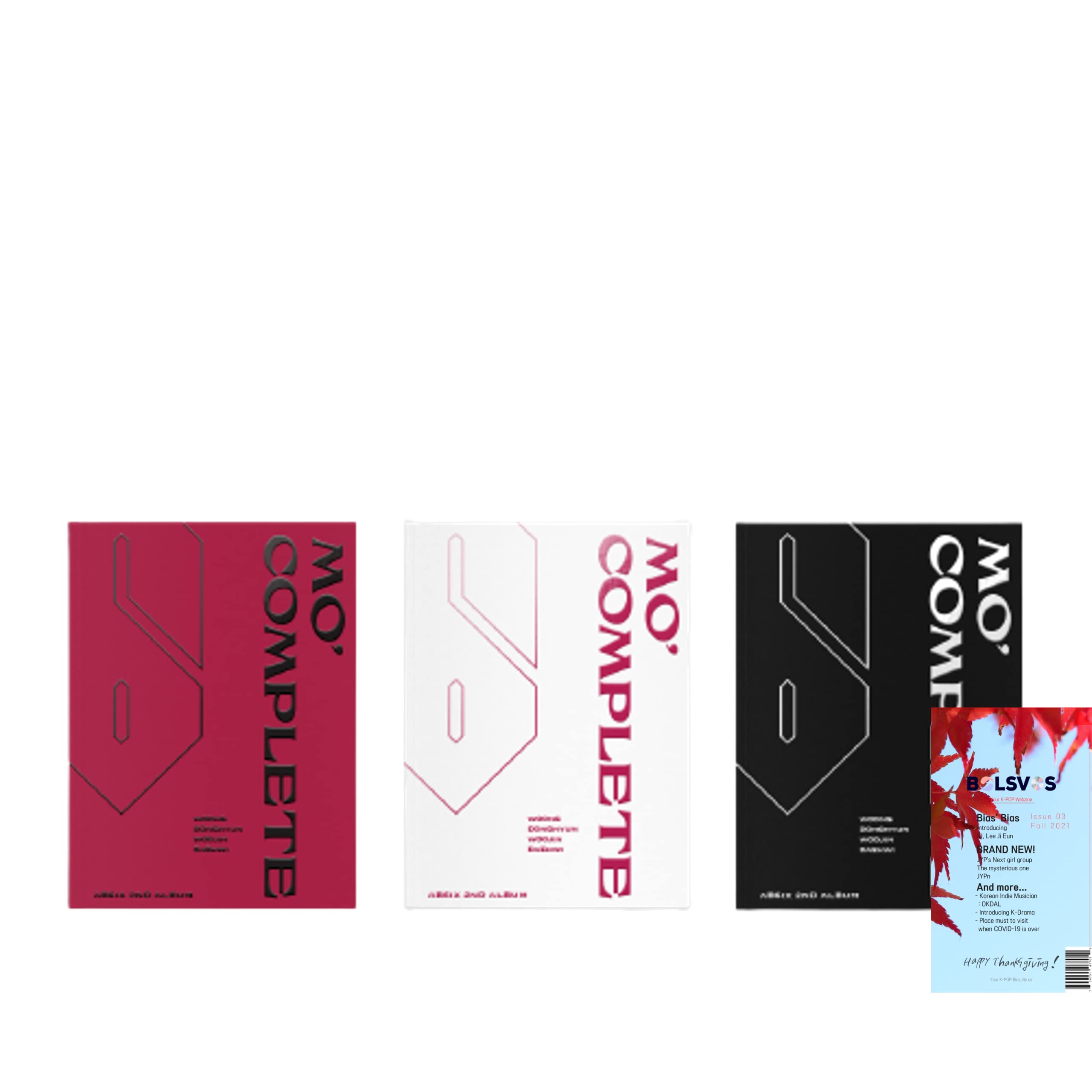 AB6IX - MO’ Complete (2nd Album) [S +I+ X Full Set Version] - 3 Albums + Bonus K-POP Webzine (20p) with Decorative Stickers & Photocards - Perfect for K-POP Collectors and Gift Giving