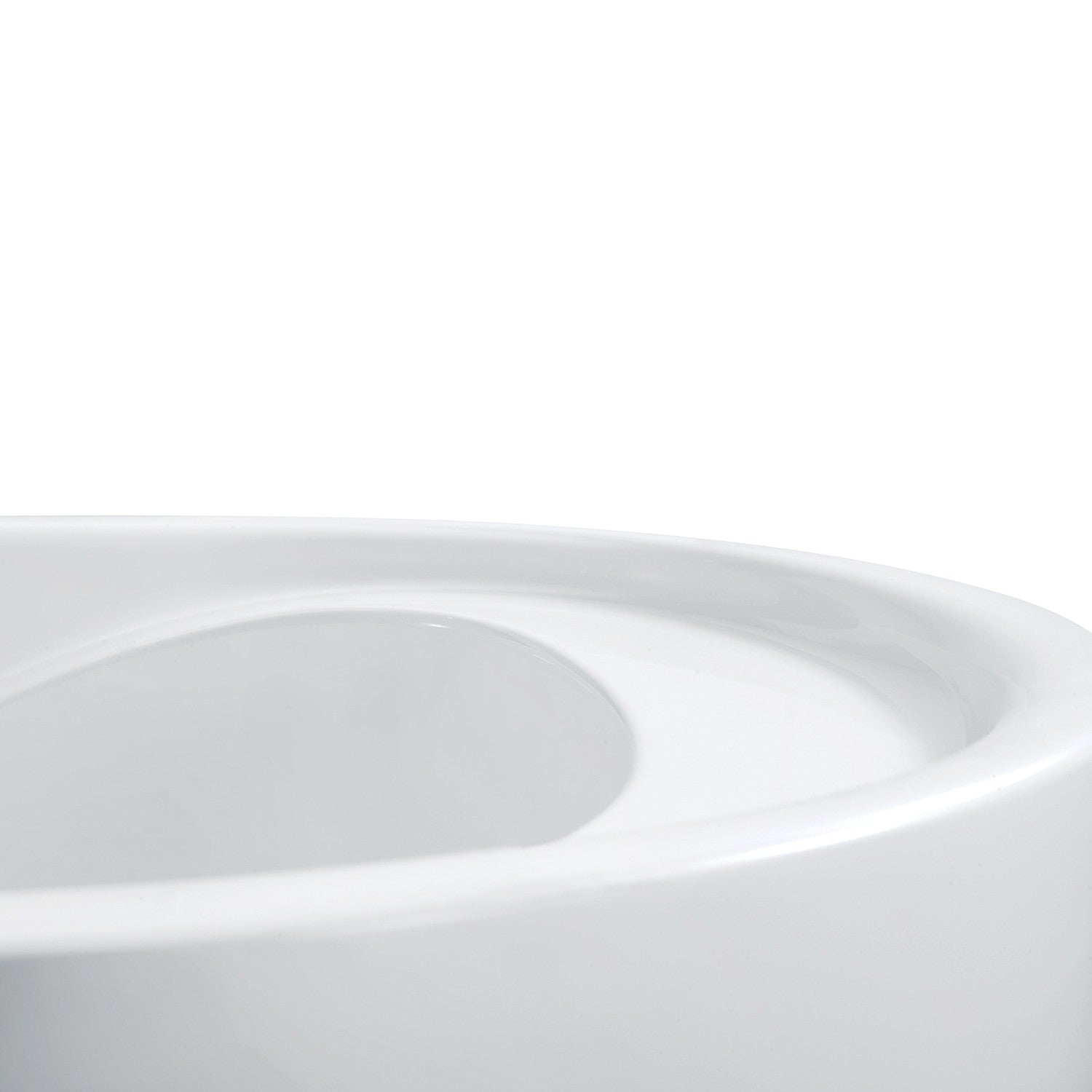 Aqua Eden 51 Inch Acrylic Oval Freestanding Bathtub - Double Ended Soaking Tub with Drain & Built-in Seat, Glossy White - Perfect for Luxury Bathroom & Spa Relaxation