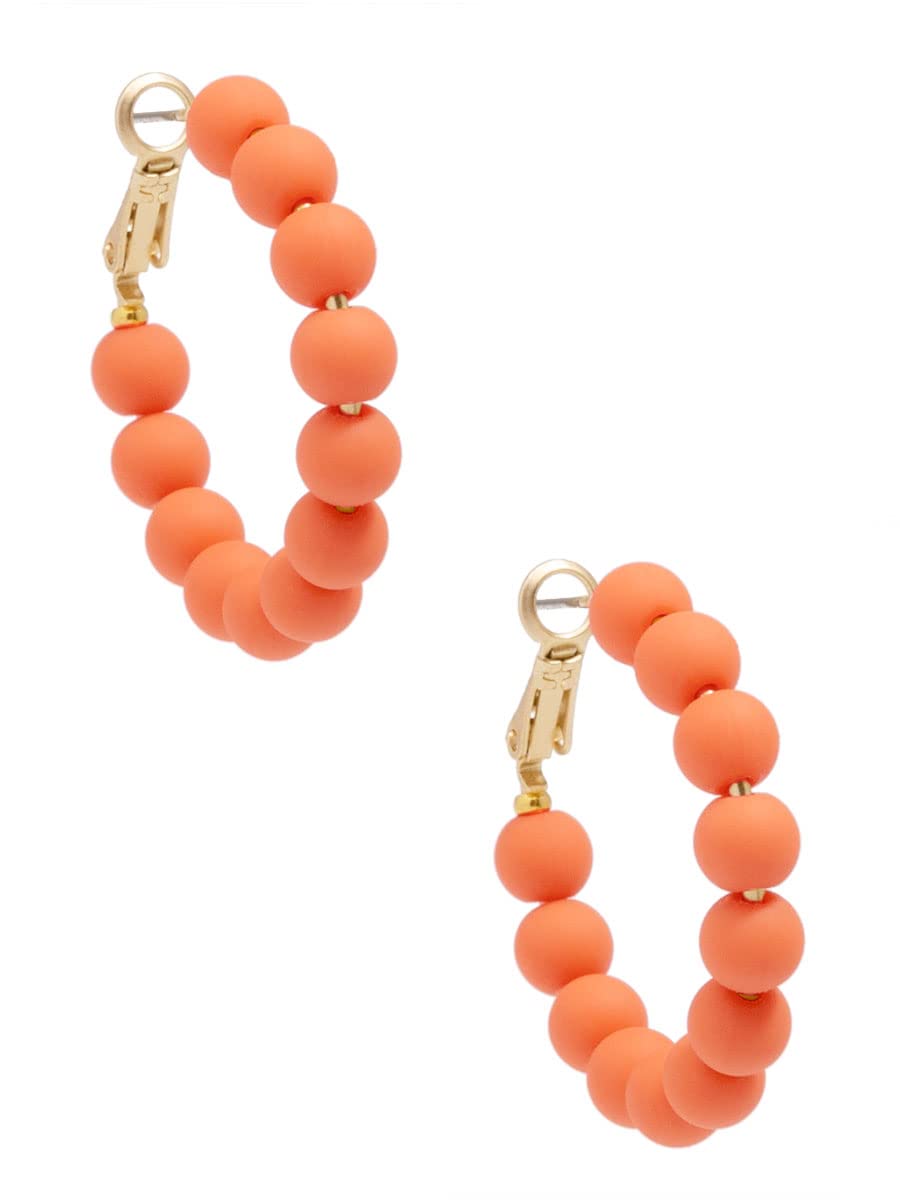 ZENZII Bohemian Beaded Hoop Earrings for Women - Stylish Round Dangle Earrings with Beads, Trendy Fashion Jewelry for Girls | Perfect for Parties, Weddings & Everyday Wear