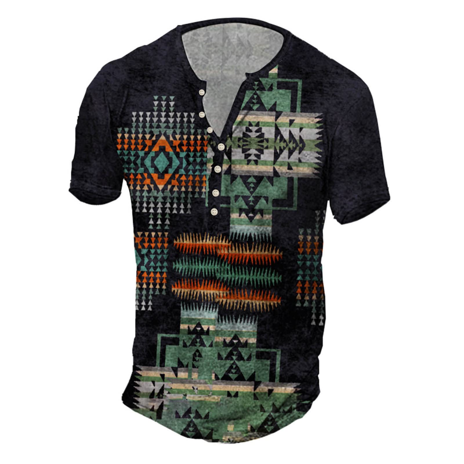 XXBR Men's Distressed Henley Shirts - Vintage Short Sleeve Button Down Tee with Front Placket | Casual Washed Cotton T-Shirt for Everyday Wear, Street Style & Outdoor Activities