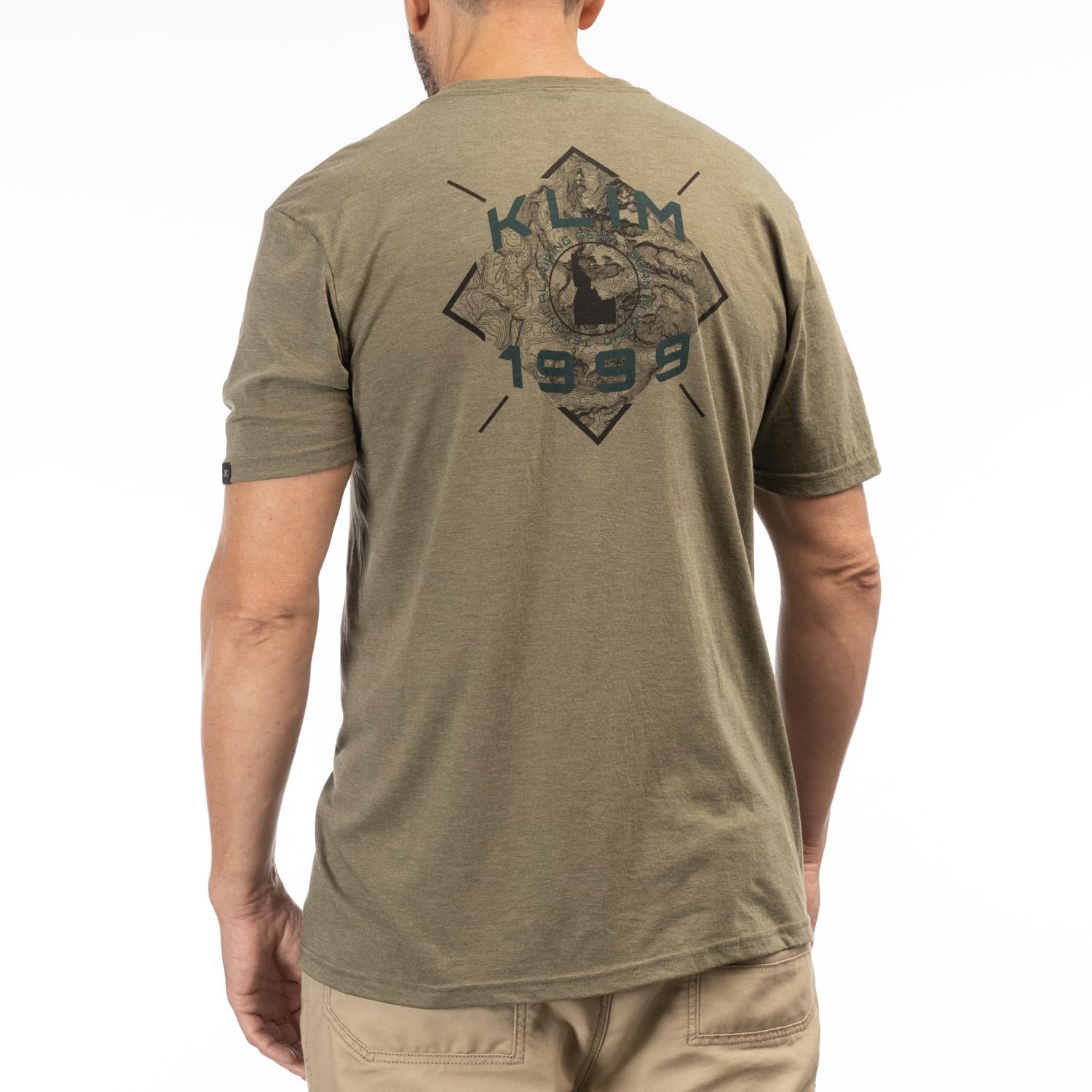KLIM Men's Discovery Tri-Blend Short Sleeve T-Shirt - Soft & Breathable Cotton Blend Tee for Casual Wear, Gym & Outdoor Activities