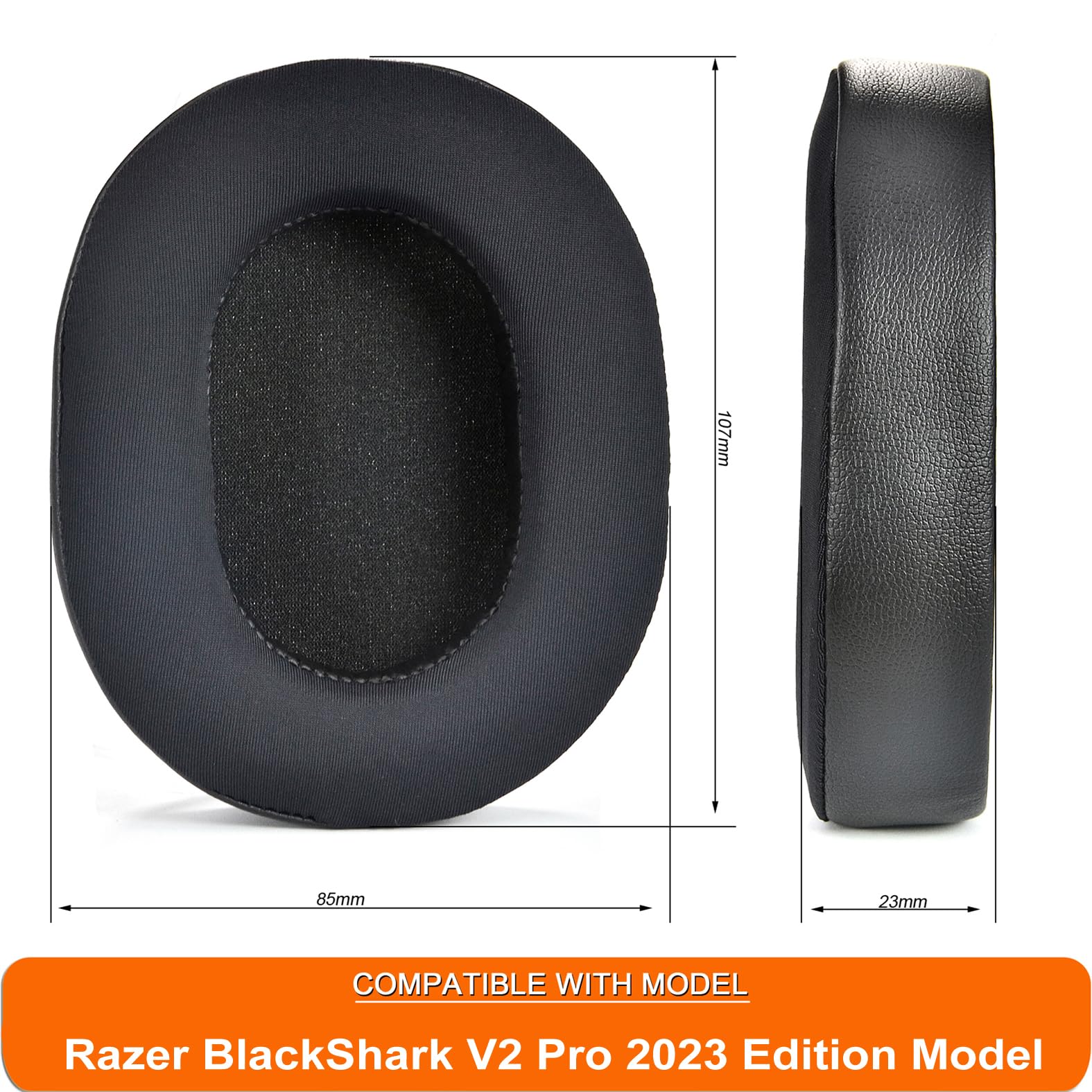 BlackShark V2 PRO 2023 Edition Cooling Gel Ear Pads Replacement - Compatible with Razer BlackShark V2 Pro 2023 Wireless Headset (Not for 2020-2022 Models) - Premium Comfort for Gaming, Streaming & Work