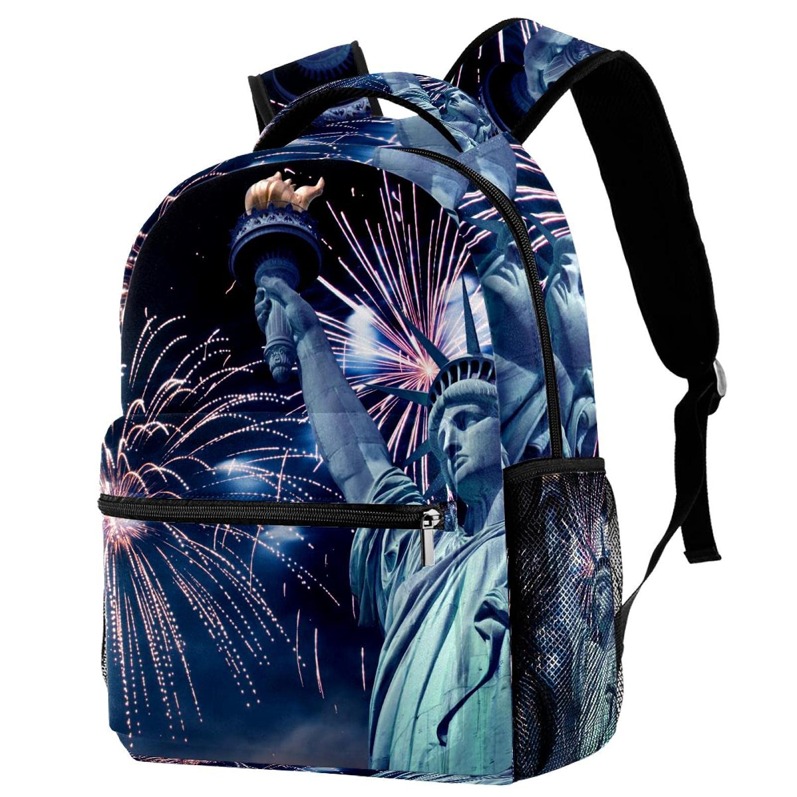 Statue of Liberty Backpack for Students - Lightweight Travel Shoulder Bag, College School Tote Backpack for Women & Men | Perfect for Daily Commute, Campus Life & Weekend Trips