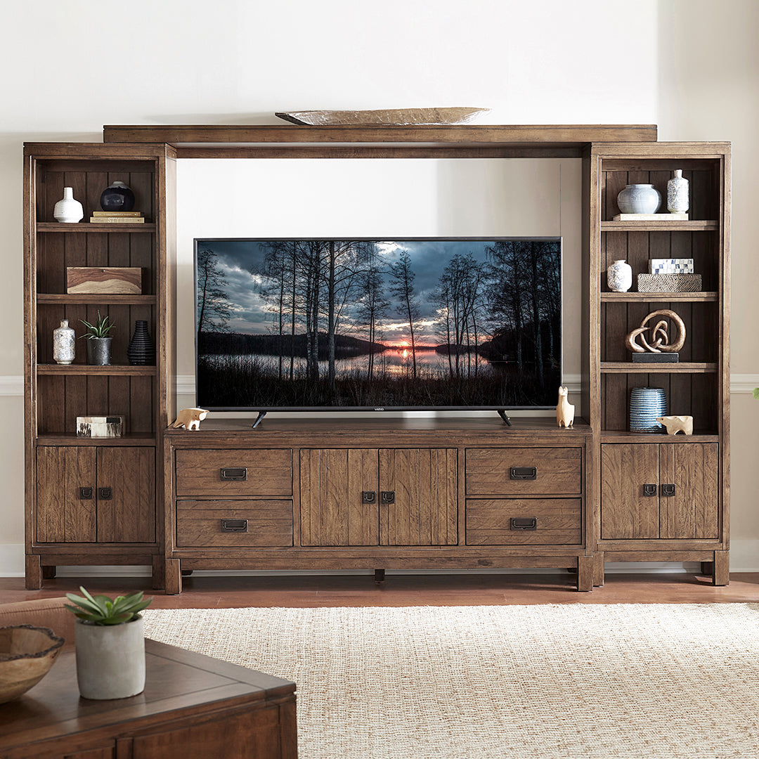 Millers Creek Entertainment Center - Modern TV Stand with Storage for Living Room, Home Theater & Gaming Setup | Wooden Media Console for TVs up to 65 inches