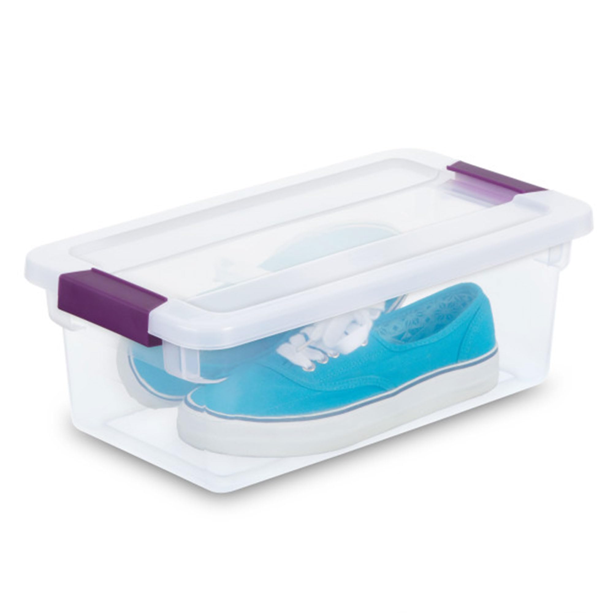 Sterilite 24-Pack 6 Quart ClearView Latch Storage Boxes - Stackable Plastic Organizer Bins for Home, Office & Closet Organization - Perfect for Toys, Crafts, Seasonal Decor & Pantry Storage
