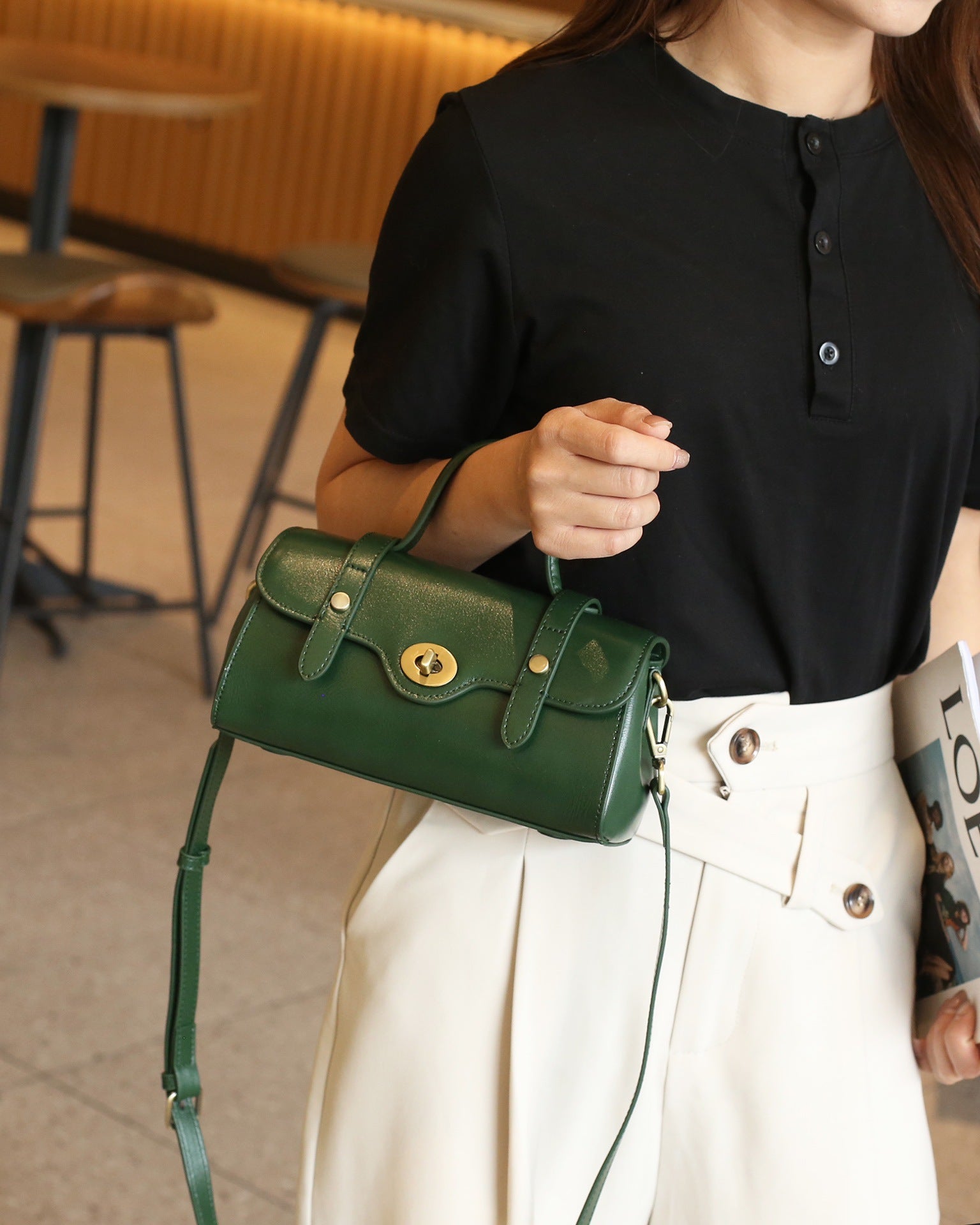 Compact Flap Handle Crossbody Bag for Women - Stylish & Lightweight Everyday Purse for Work, Travel & Shopping